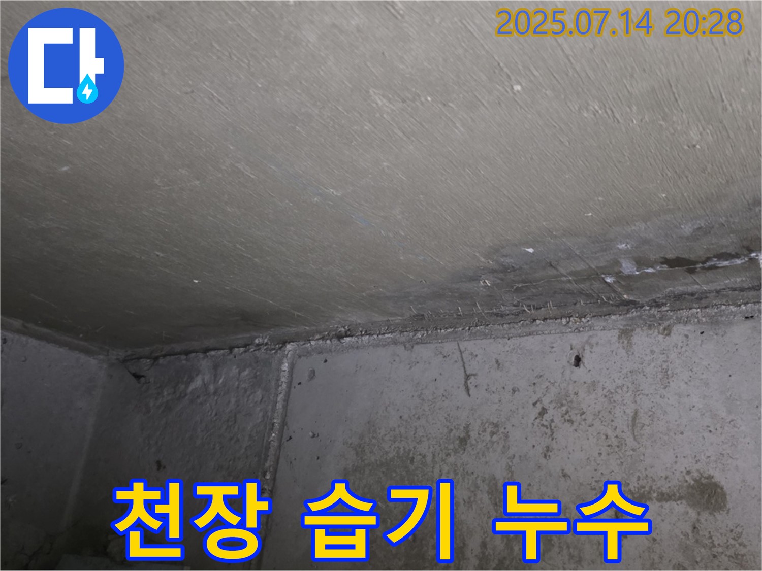 남양주 오남리 두산아파트 - 천장 습기, 누수 초기 증상 의심 - 전문가 진단 필요