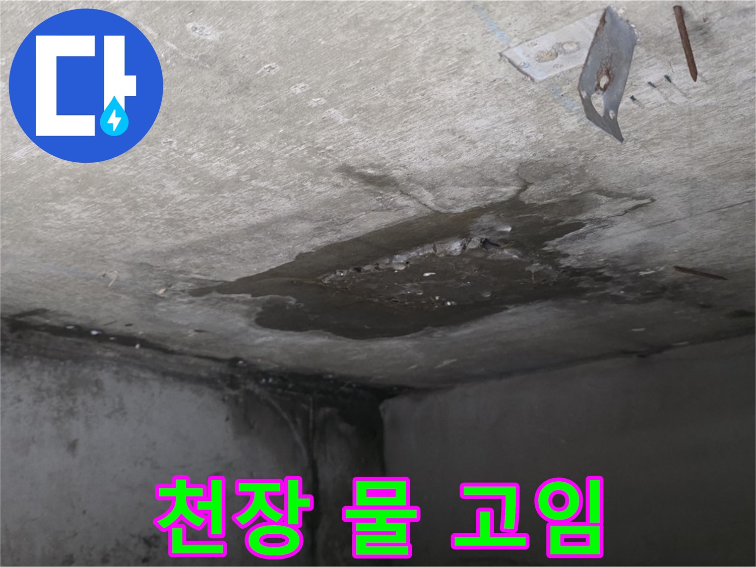 콘크리트 천장 물 고임 - 남양주 오남 누수