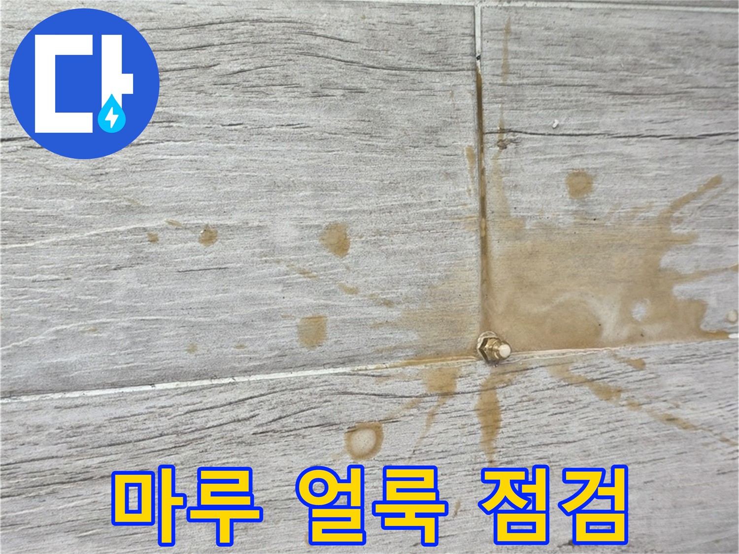 마루 얼룩 - 누수 의심? 긴급 점검으로 해결