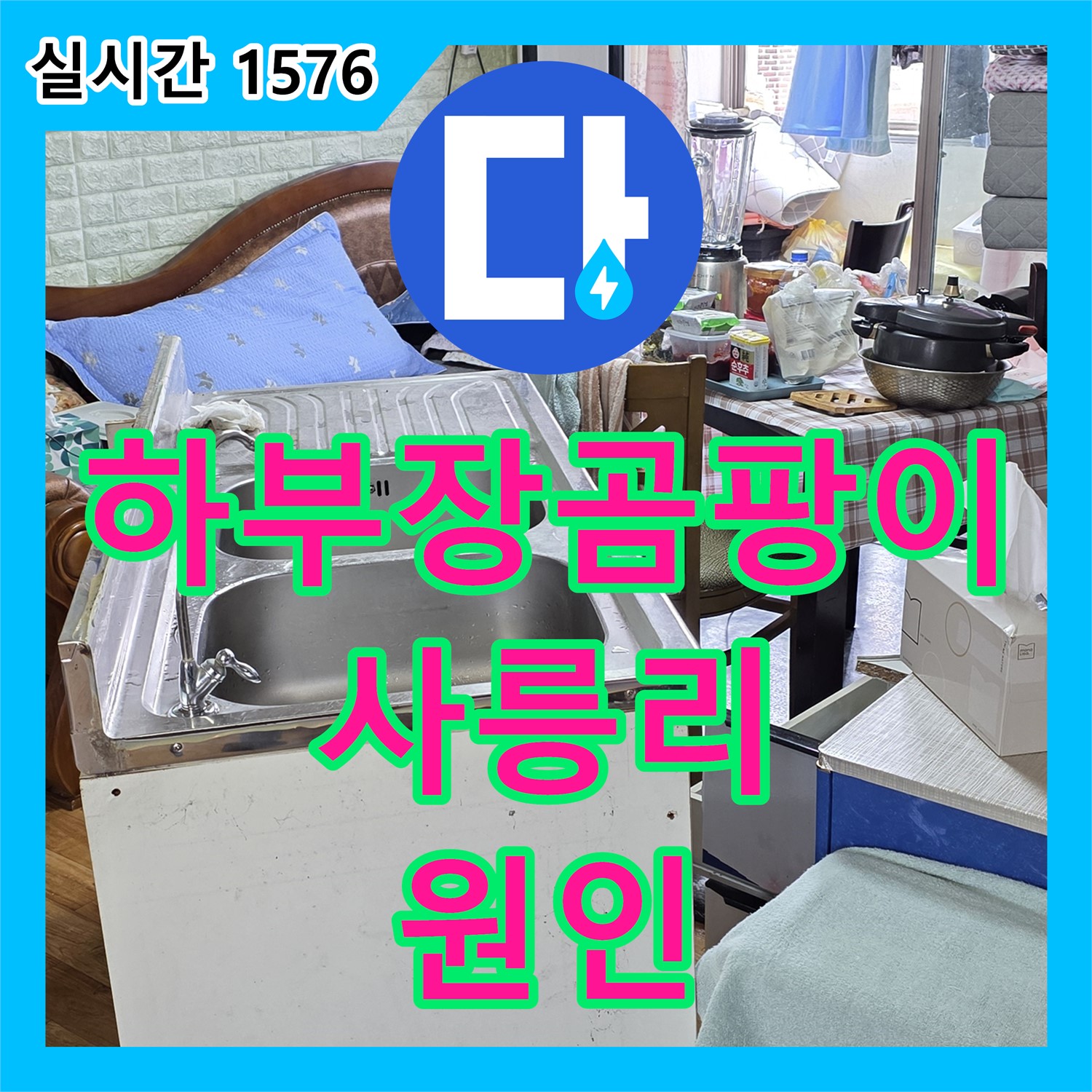 사릉리 누수탐지, 씽크대 하부장 곰팡이 발생 원인 진단