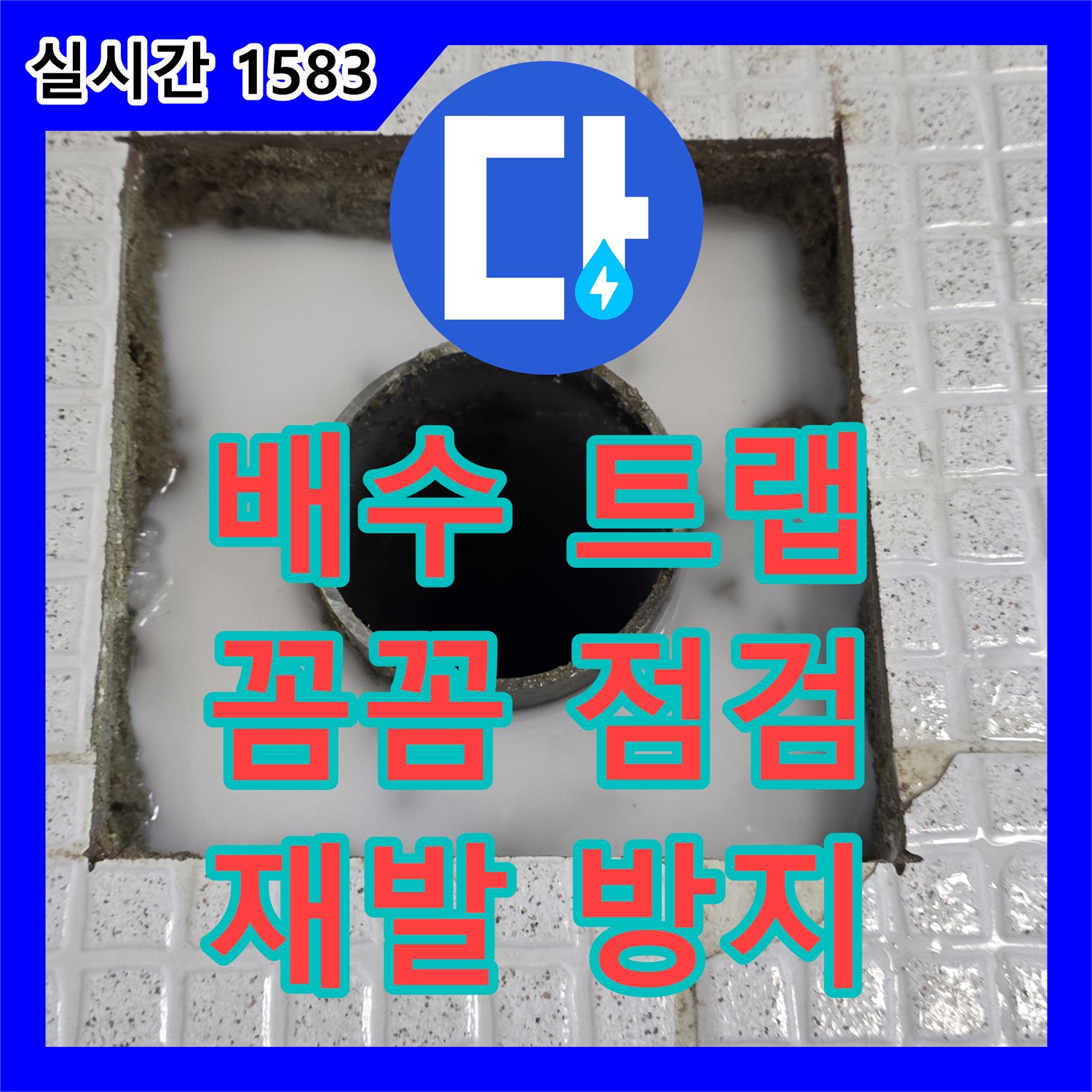 누수전문업체, 과천, 배수 트랩 교체 후 꼼꼼한 점검