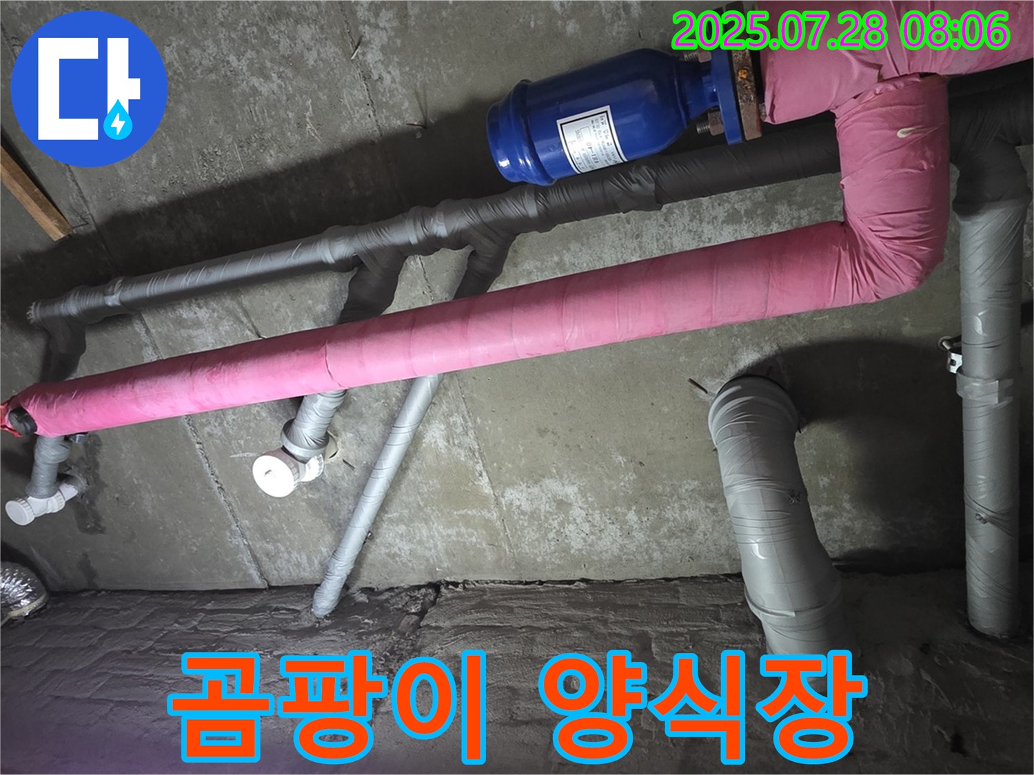 남양주 화도 마석 두산아파트 누수 - 핑크 보온재, 곰팡이 양식장?! 습기 가득! 곰팡이 번식!