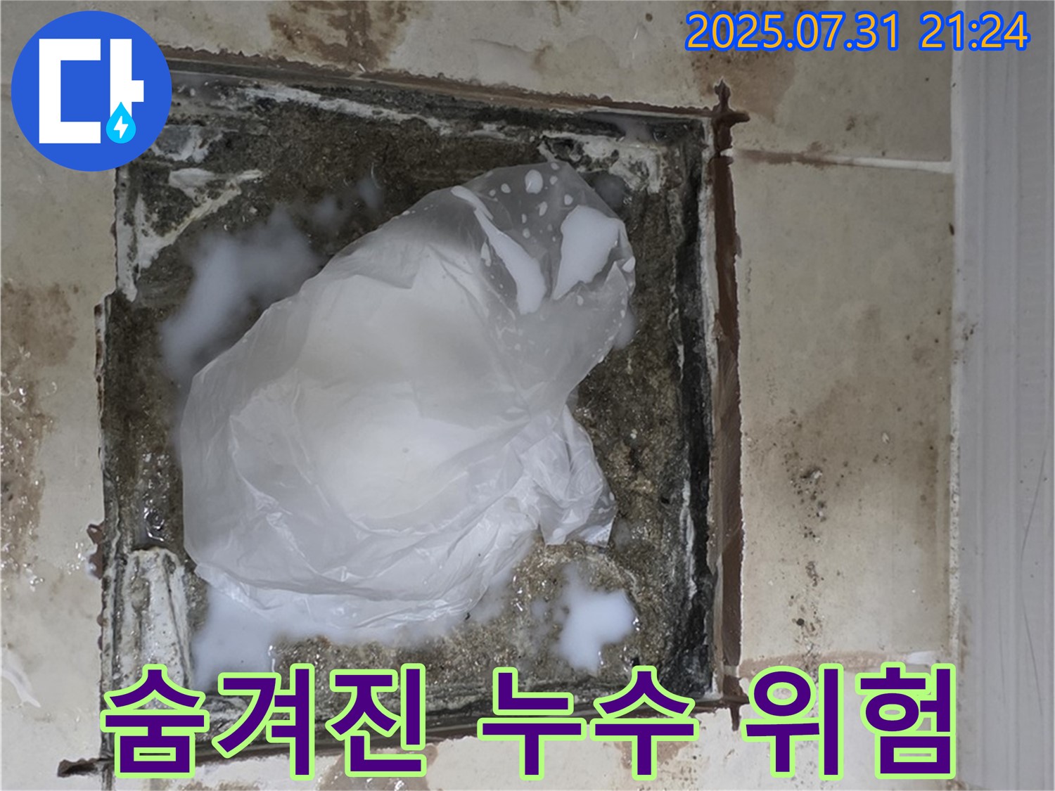 고양시 - 하수구 누수, 덮여있는 하수구 아래 숨겨진 누수 위험