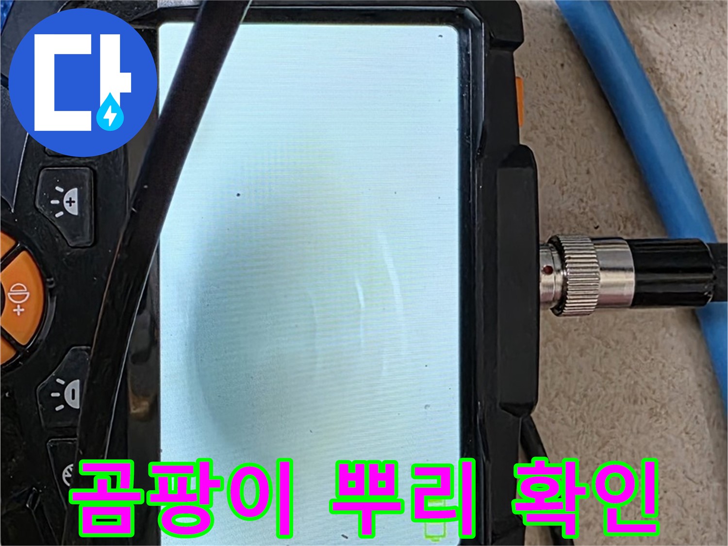 양주 누수탐지 - 내시경 확인, 배관 속 곰팡이 뿌리 확인