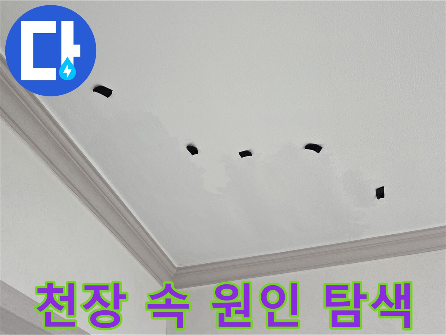 천장 속 누수 원인 탐색 - 점검구를 통한 정밀 검사