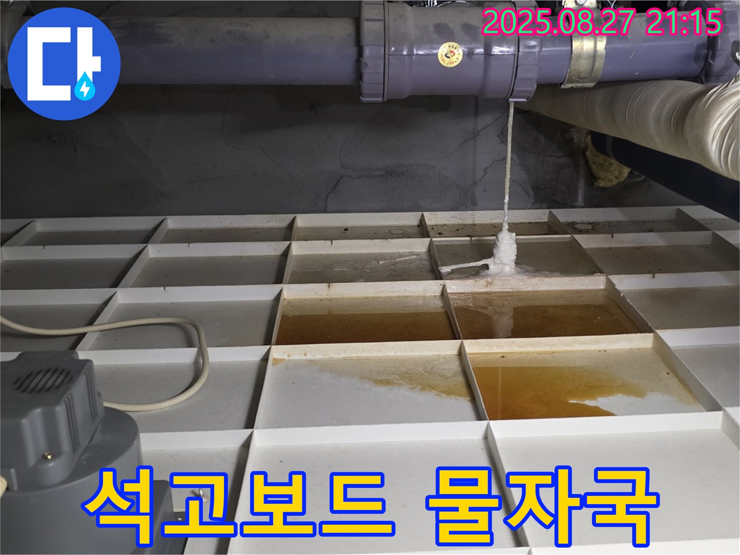 분당 운중동 산운마을 - 석고보드에 스며든 물자국 - 곰팡이의 온상!