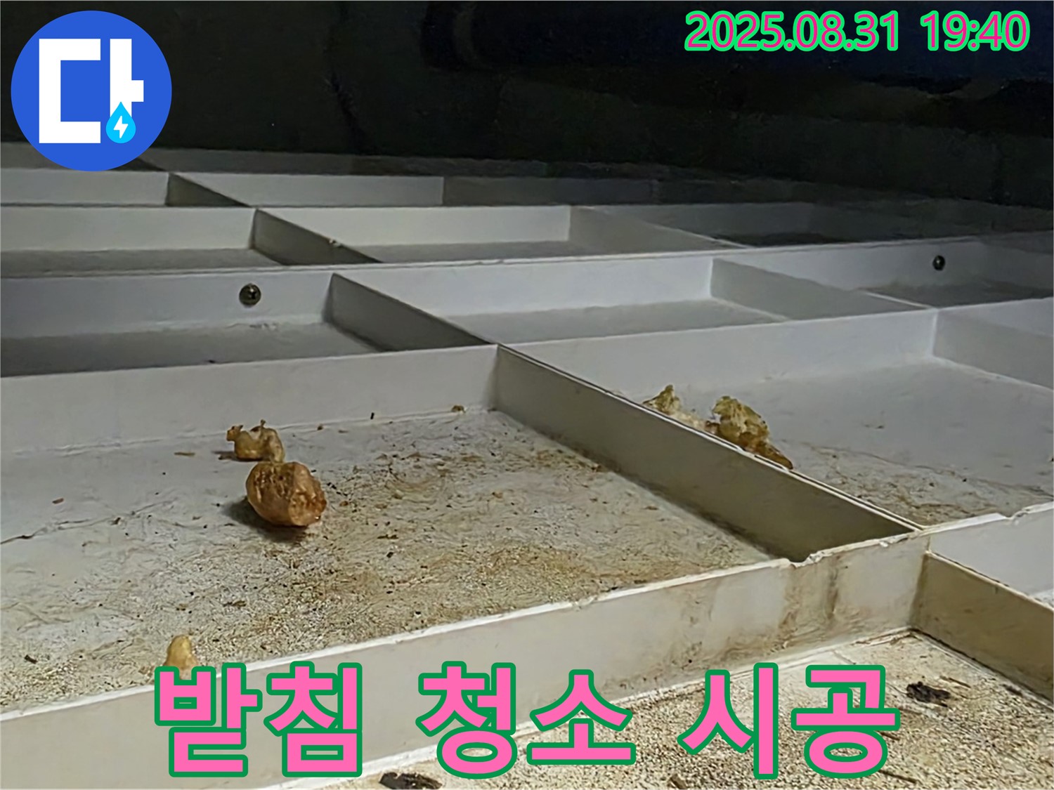 분당 구미동 누수 - 천장 배수 받침 완벽하게 청소 시공 완료