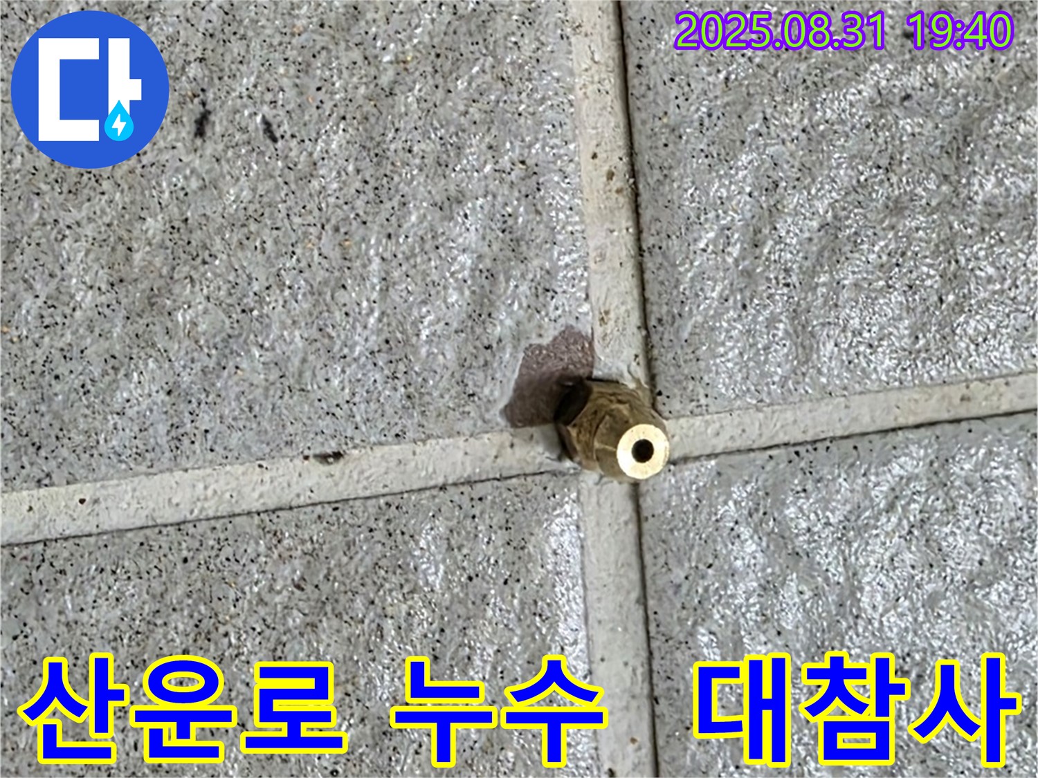 분당 산운로 누수 - 작은 황동 니플 하나가 불러온 대참사!