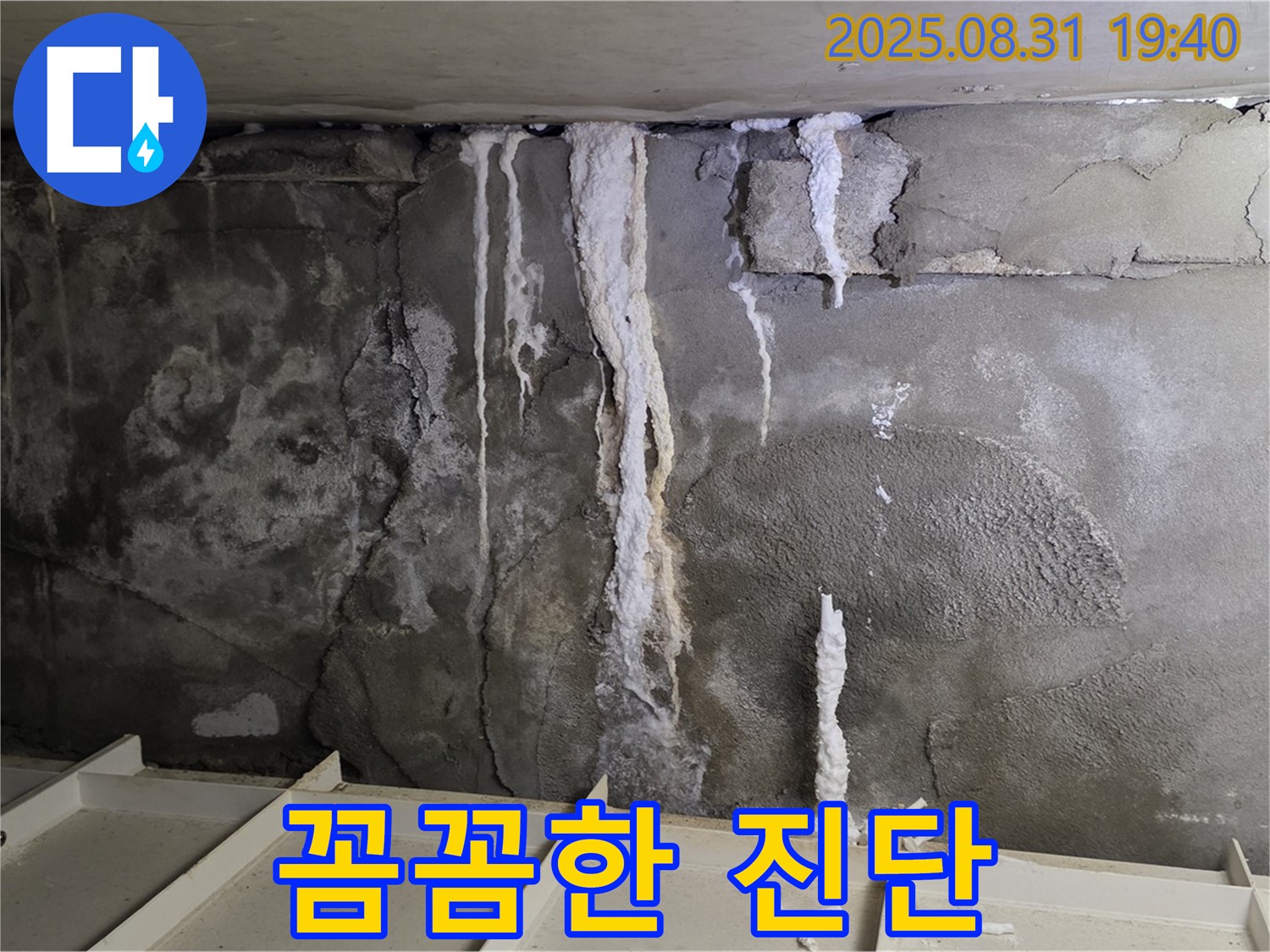분당 주택 지하 콘크리트 누수 - 꼼꼼한 진단으로 누수 원인을 정확하게 파악