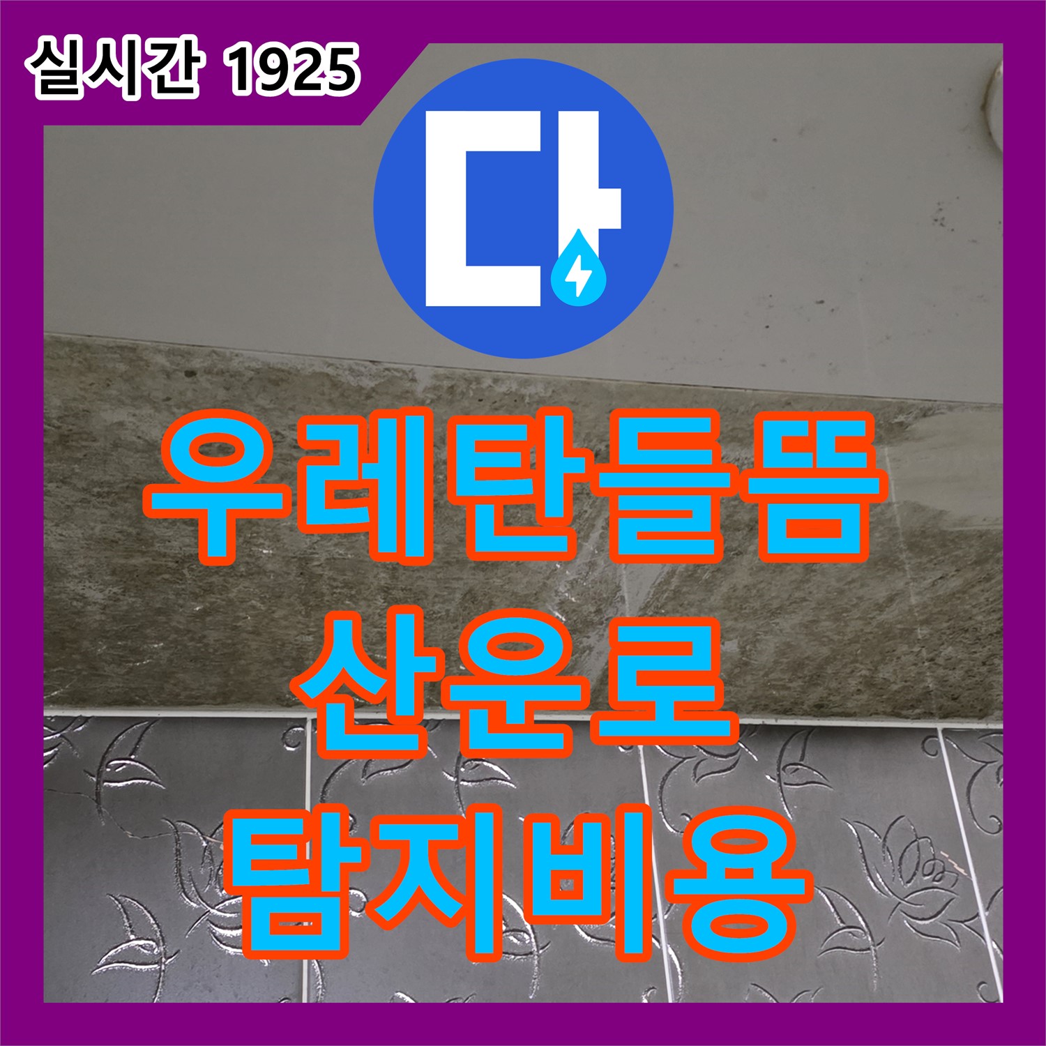 산운로 누수탐지비용, 주택 옥상 우레탄 방수 들뜸 누수 진단