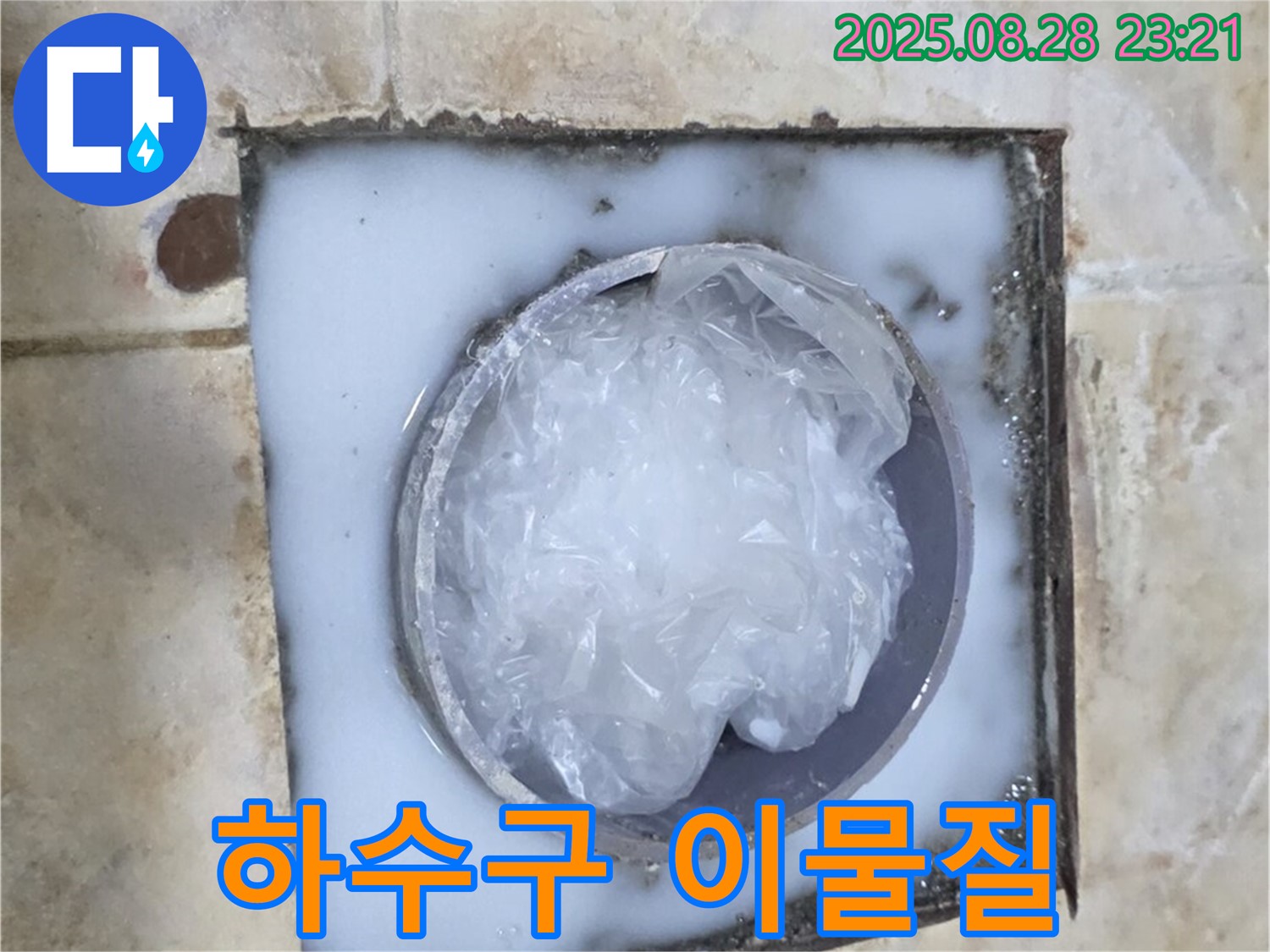 욕실 하수구 - 이물질 제거