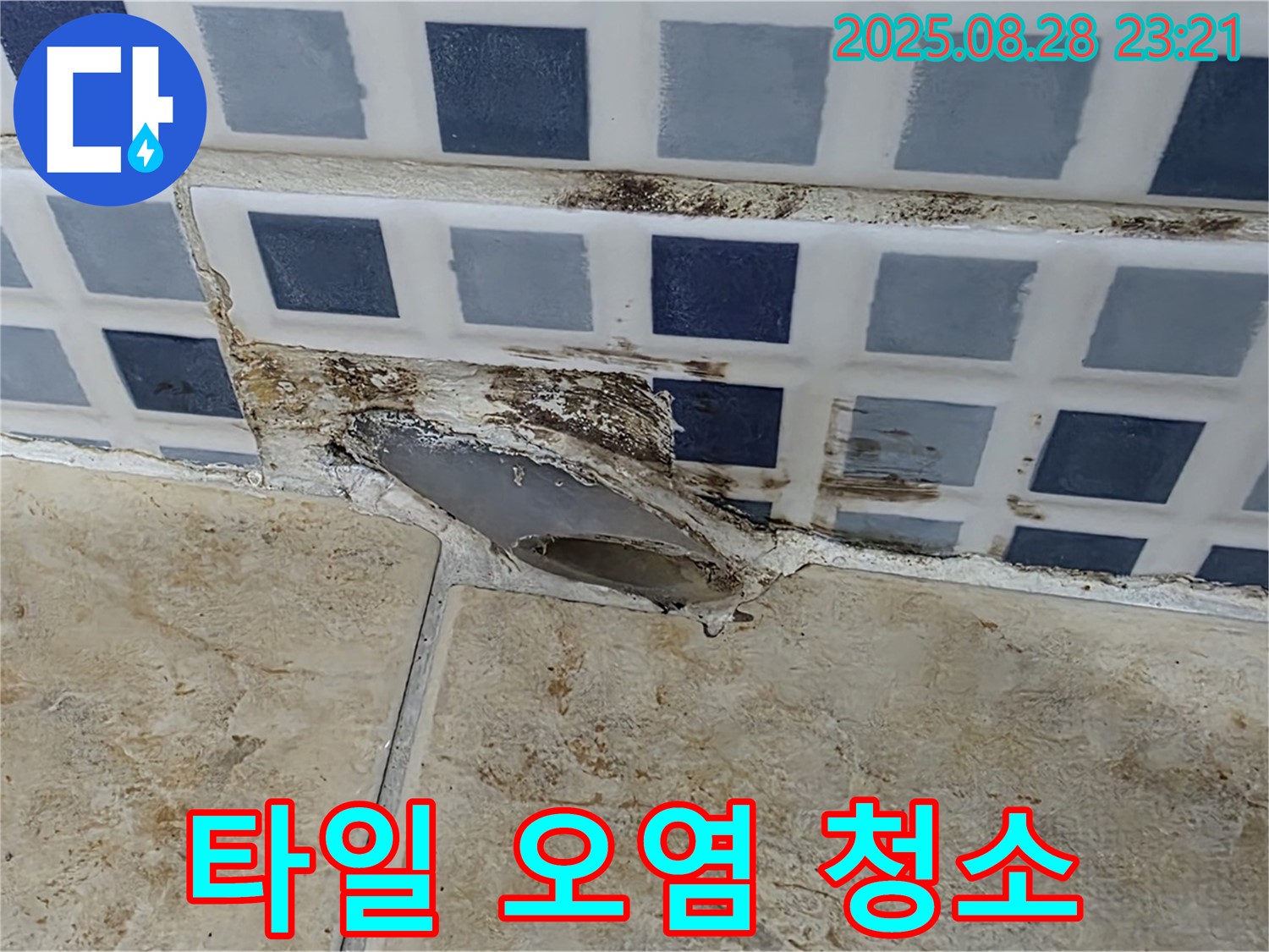 타일 오염 - 청소로 해결?