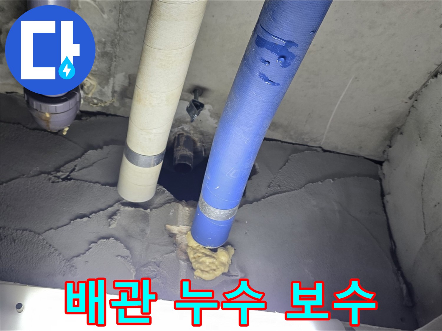 분당 운중동 산운마을에서 발생한 배관 누수 - 누수탐지 후 정확한 위치를 찾아 보수 완료
