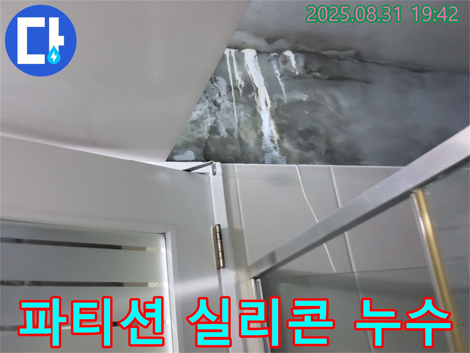 분당 운중동 - 샤워 파티션 실리콘 손상으로 인한 누수 - 꼼꼼한 실리콘 재시공으로 해결!