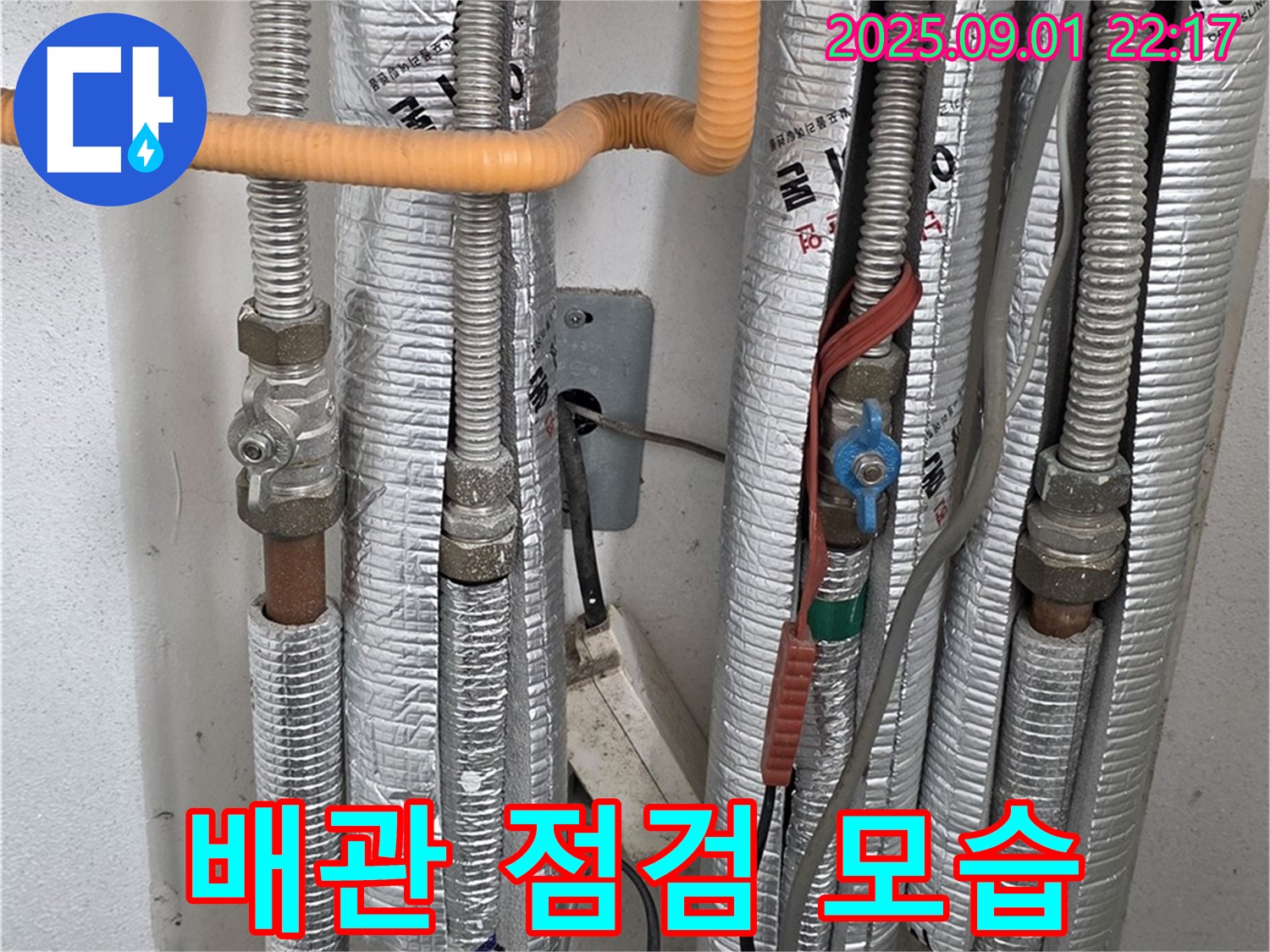 포천 일동면 기산리 아파트 - 배관 점검 중인 전문가 - 신뢰