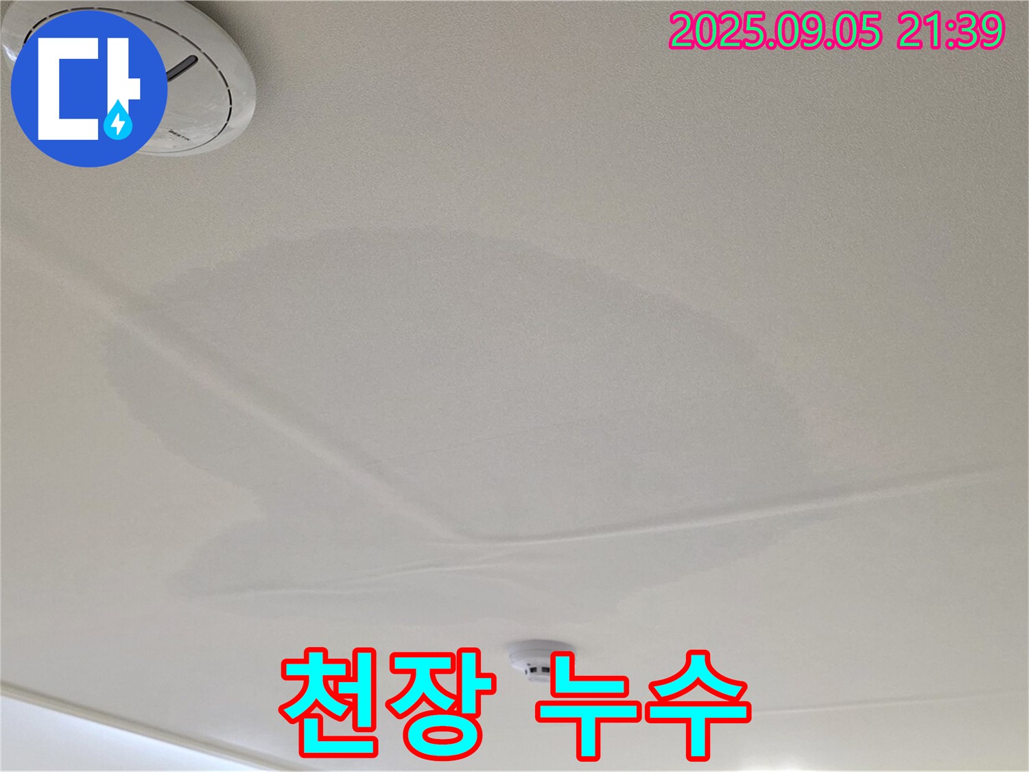 사가정 센트럴아이파크 천장 누수 - 젖어있는 천장