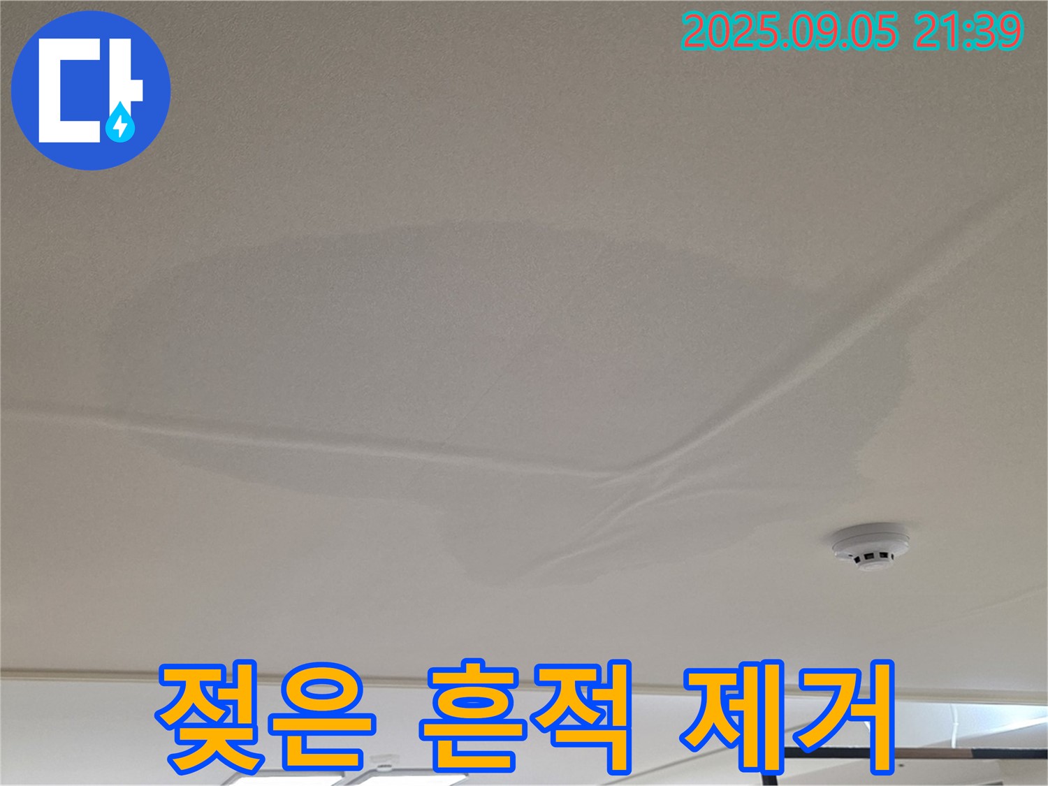사가정 아파트 누수 - 천장 젖은 흔적 제거, 깨끗한 천장