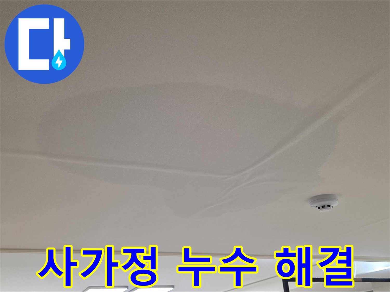 사가정 아파트 천장 누수 - 넓은 범위 물 얼룩 - 긴급 해결 작업 진행