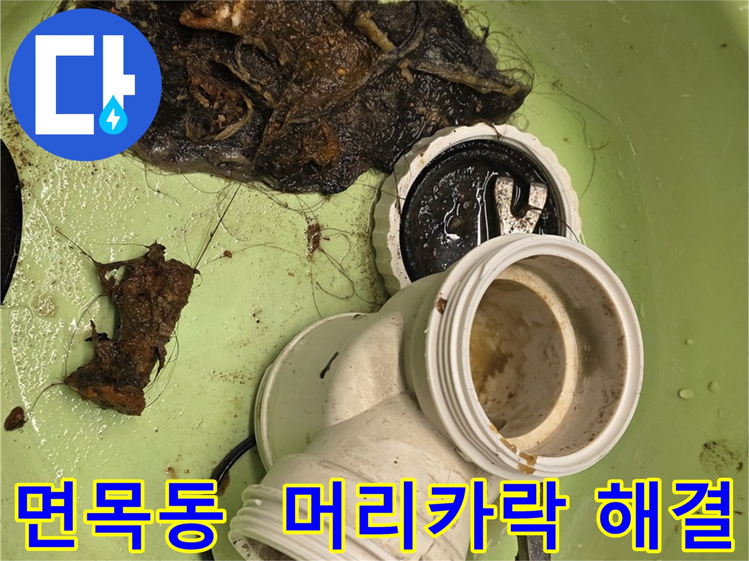 중랑구 면목동 머리카락 뭉치 제거 작업 완료
