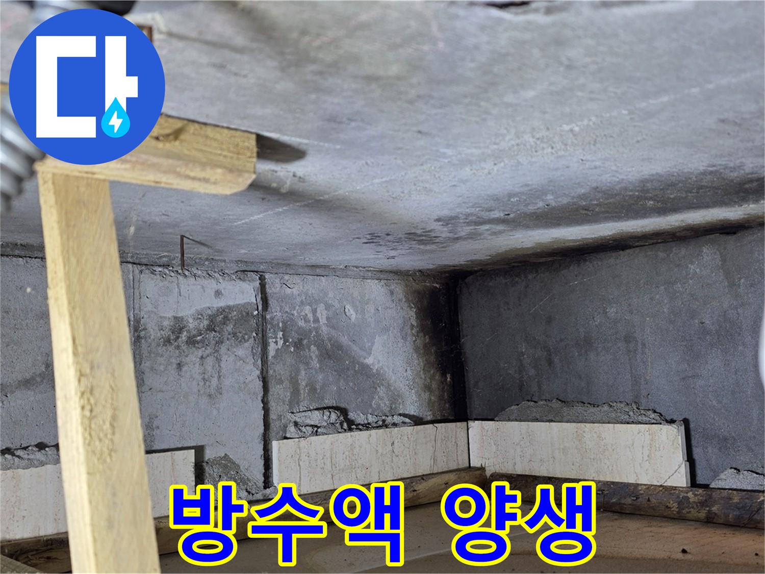 방수액 양생 - 충분한 건조 시간