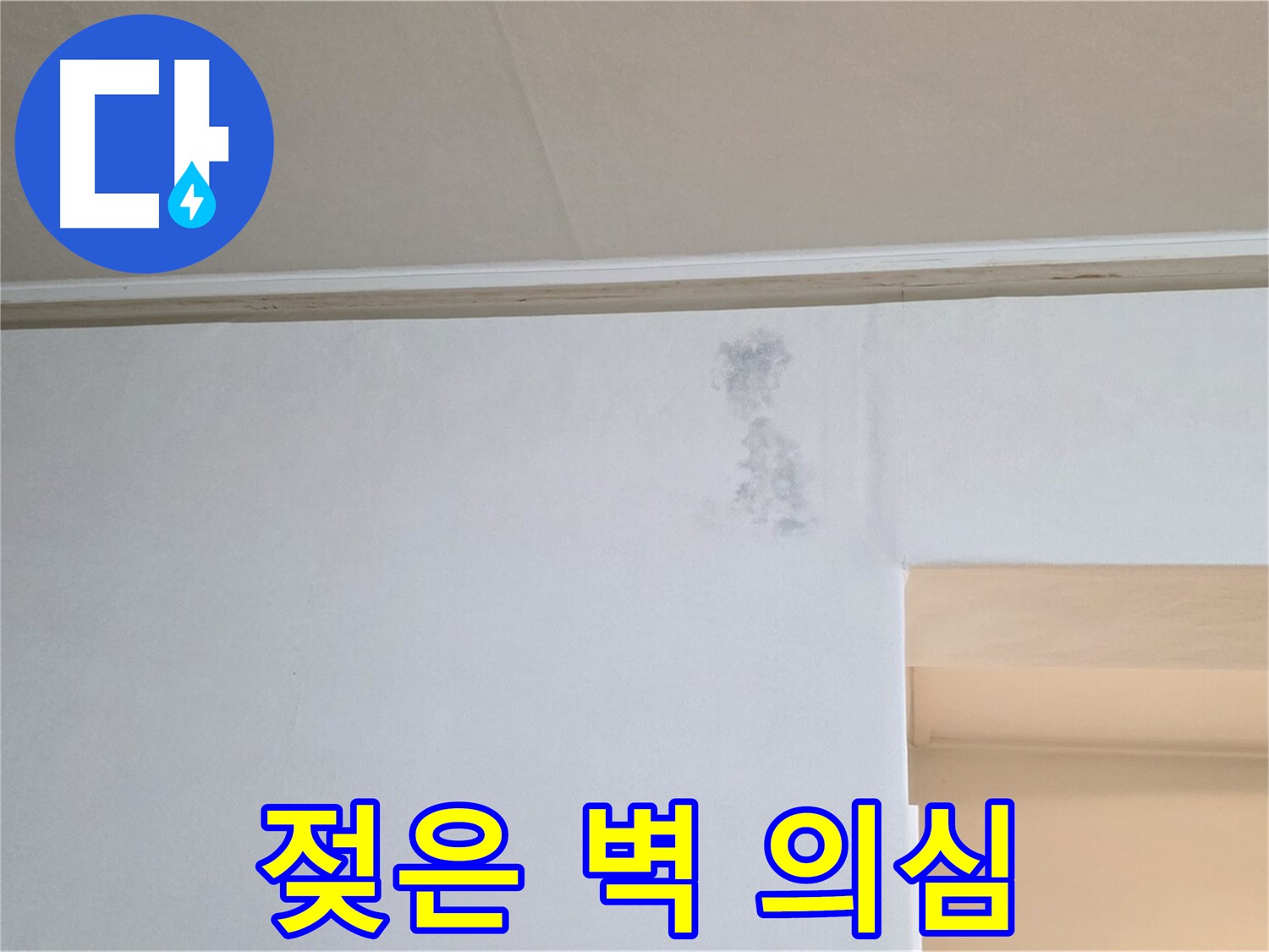젖은 벽 발견 - 누수 의심 징후