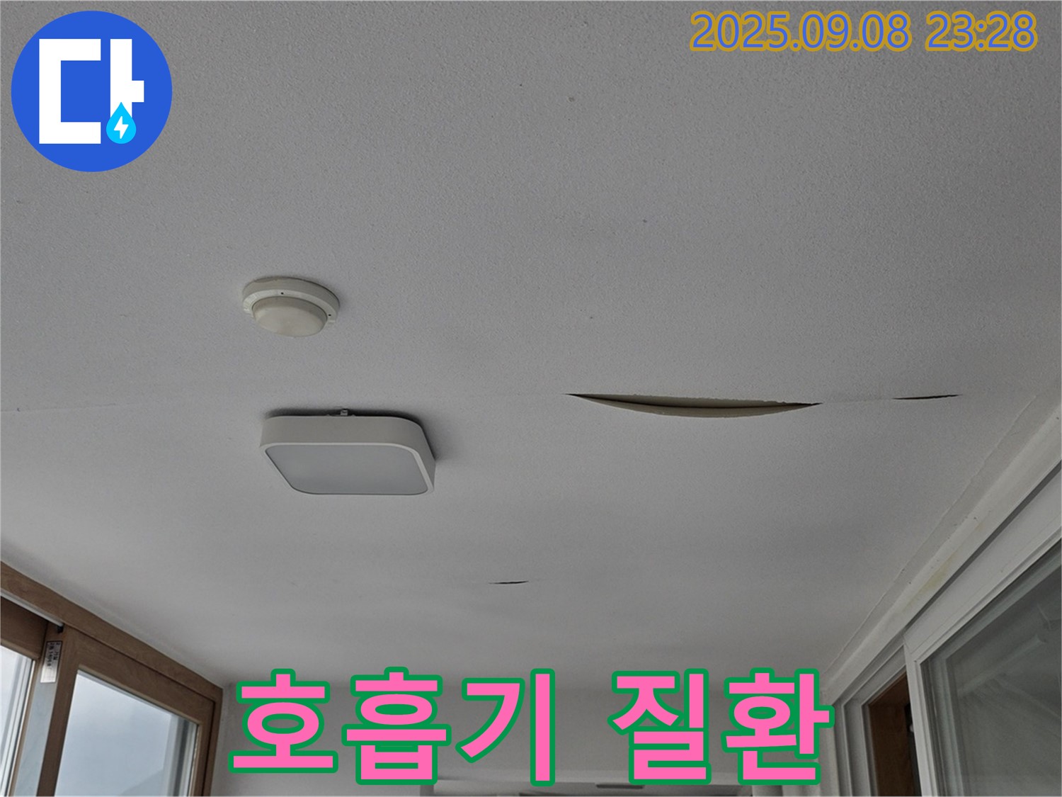 포천 일동 아파트 - 천장 곰팡이 - 호흡기 질환 유발