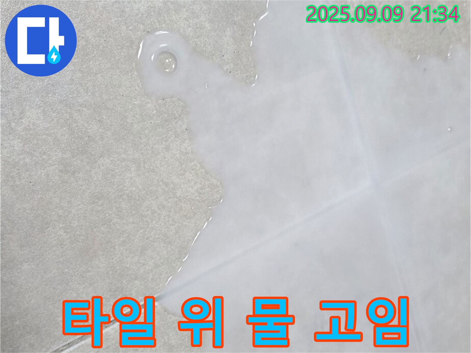 양주 옥정 율정마을 아파트 타일 위 물 고임 - 합리 가격, 투명 시공