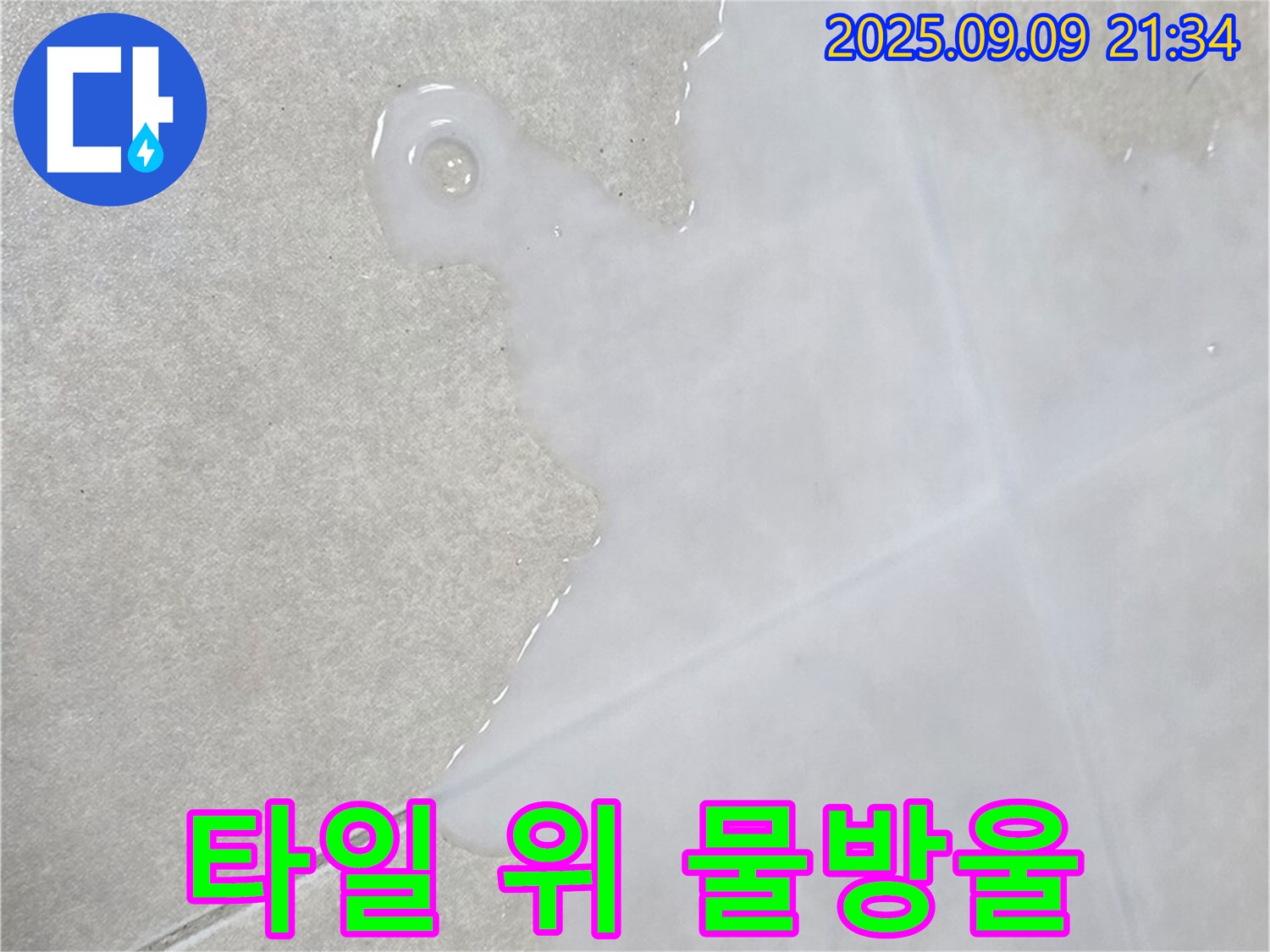 옥정동 율정마을 아파트 타일 위 물방울 - 고객 만족 최우선