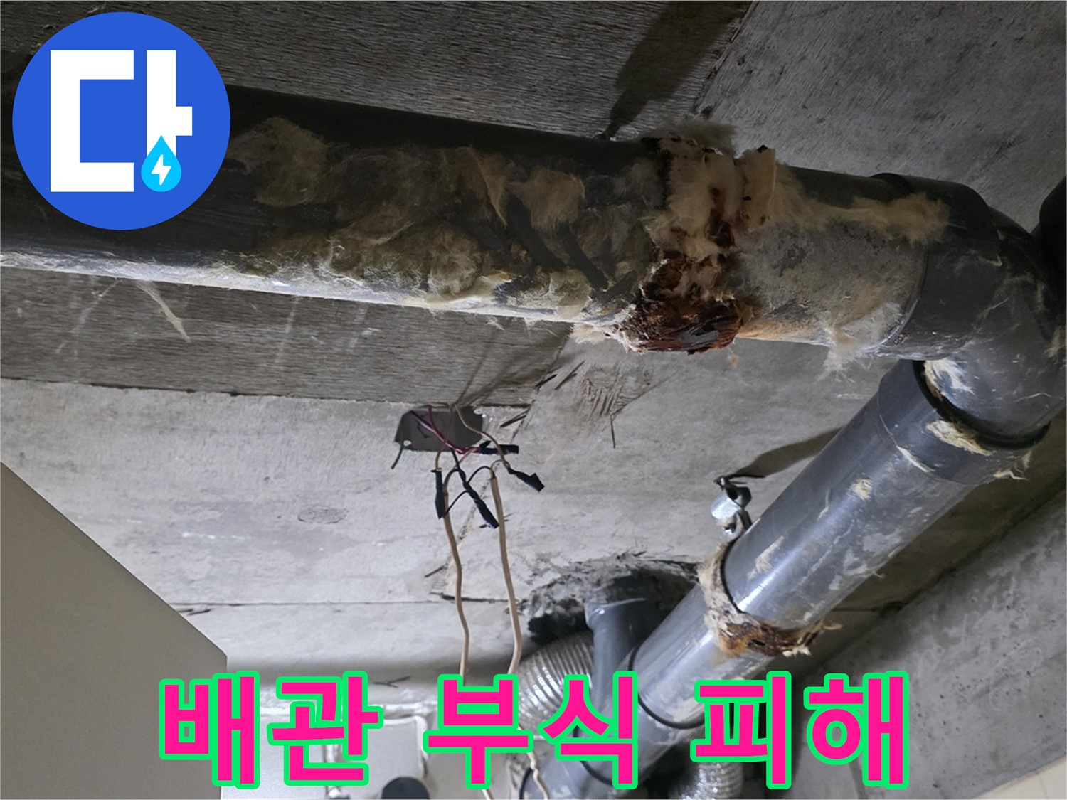 새절역 누수 - 오수 배관 부식 아랫집 피해 우려
