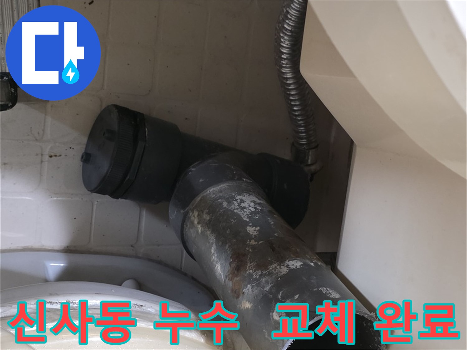 신사동 변기 누수 - 새 오수관으로 교체 완료