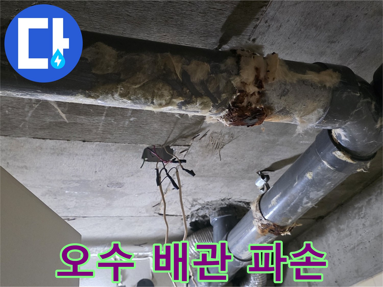 신사동 새절역현대아파트 누수 - 오수 배관 파손 긴급 복구