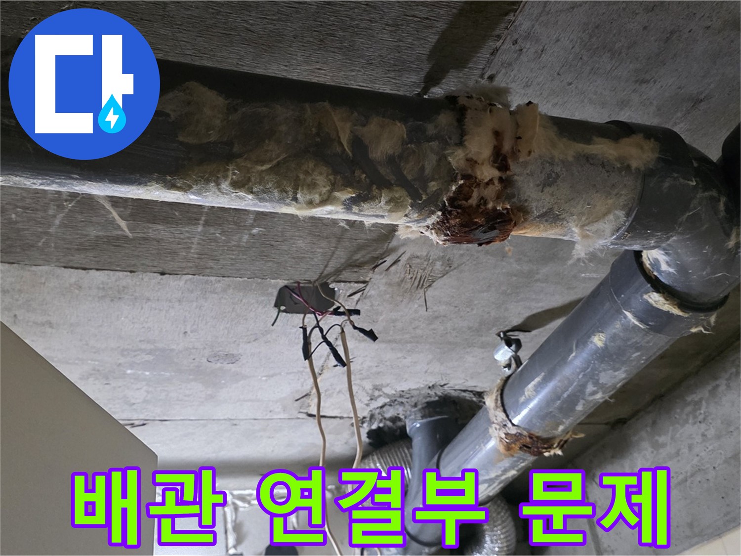 신사동 현대아파트 누수 - 오수 배관 연결부 문제로 인한 누수
