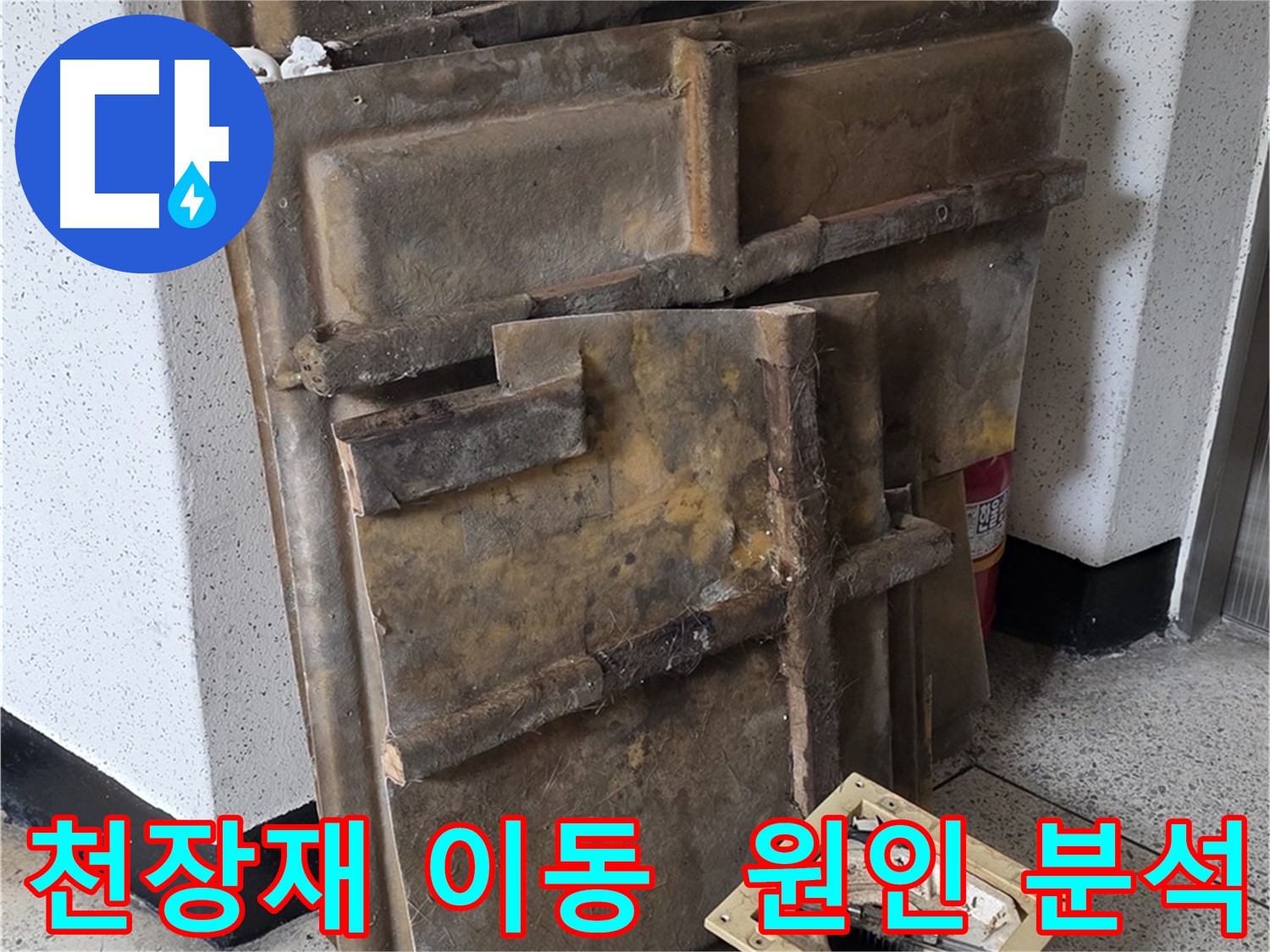 천장재 옆으로 밀고 누수 원인 집중 분석!