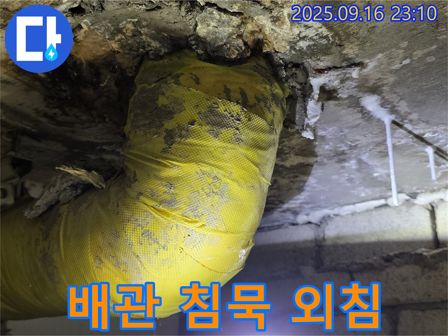 침묵 속 외침 - 노란 배관의 숨겨진 누수를 찾아라!