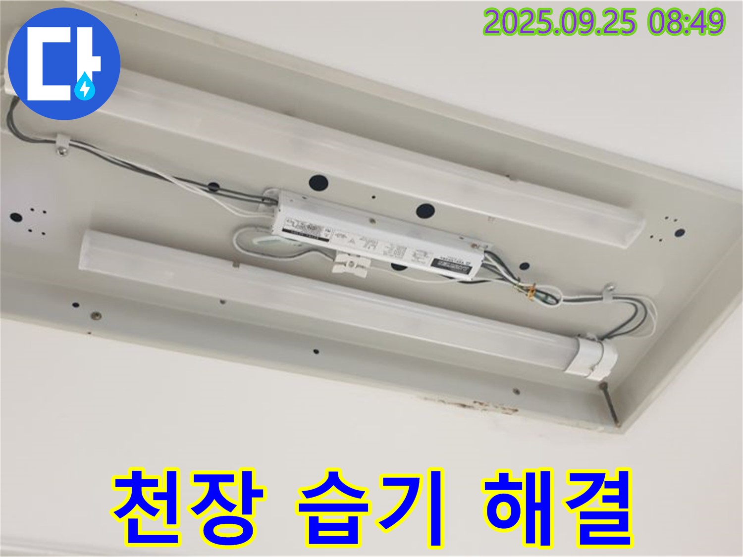 양주시 백석읍 누수 - 천장 형광등 주변 습기 문제 완벽 해결