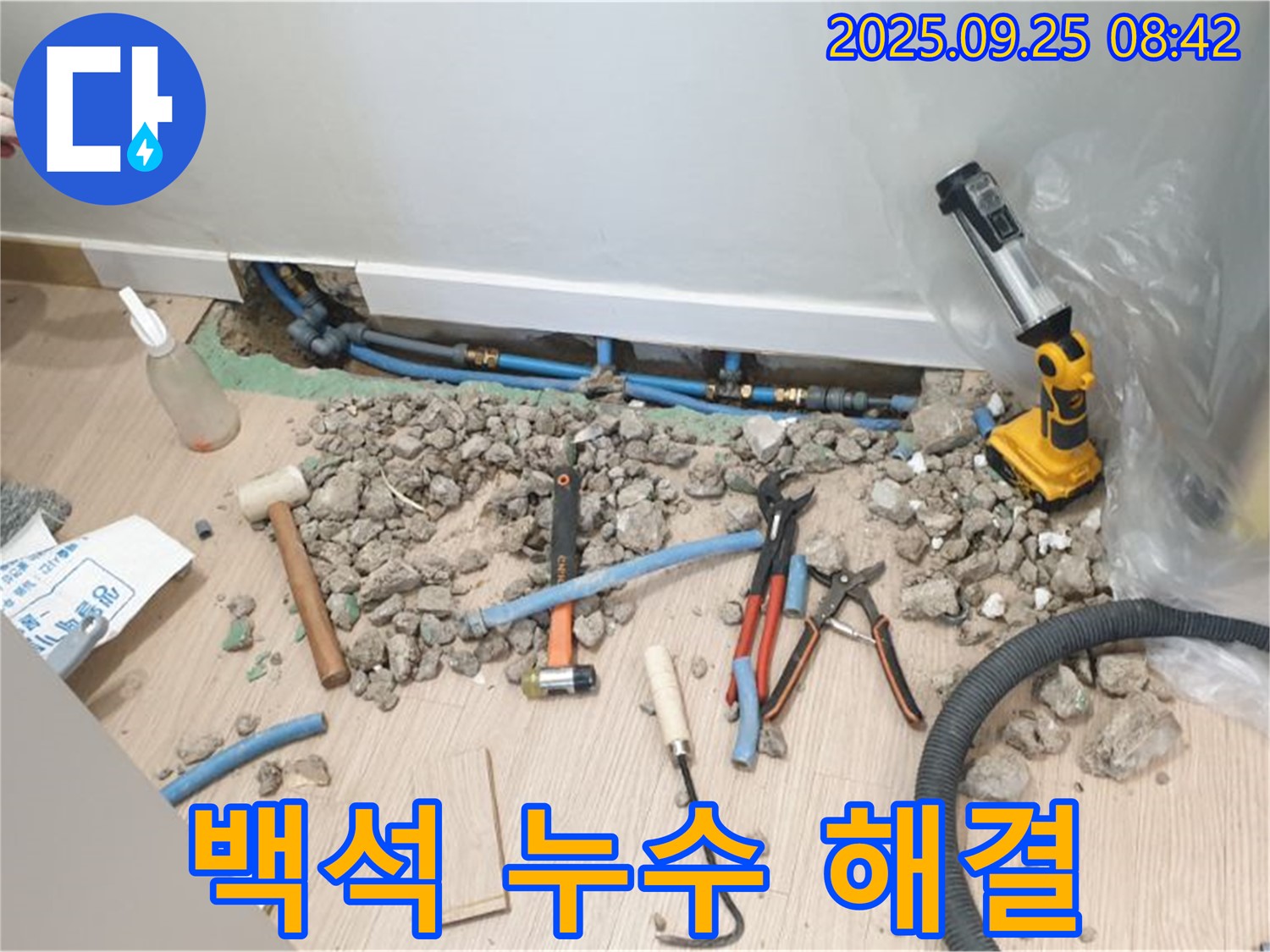 양주시 백석 누수 해결 현장 - 누수탐지부터 완벽한 해결까지 책임지는 누수 전문 업체