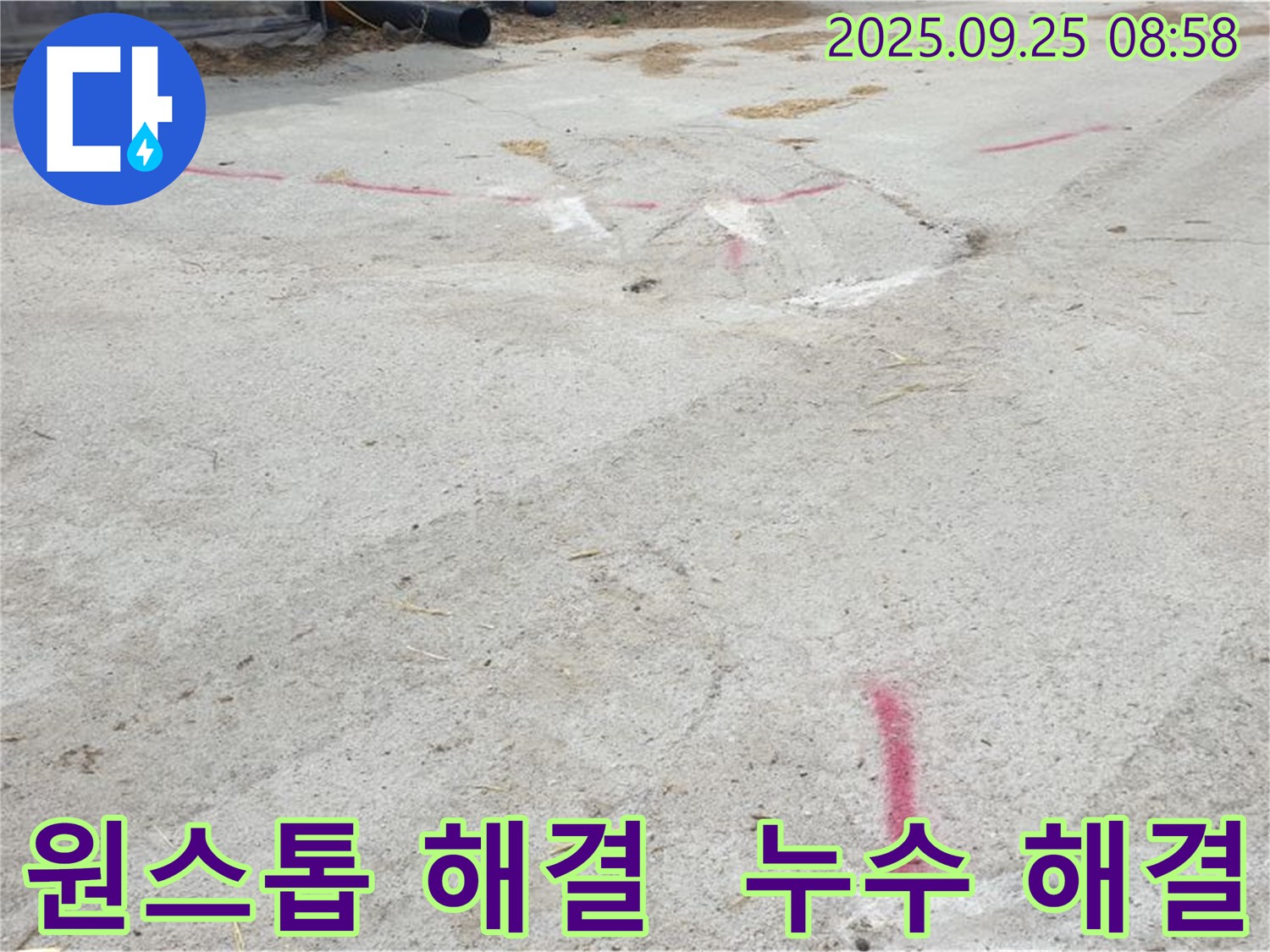 양주시 백석읍 복지리 누수 - 누수 탐지부터 완벽한 시공까지 원스톱