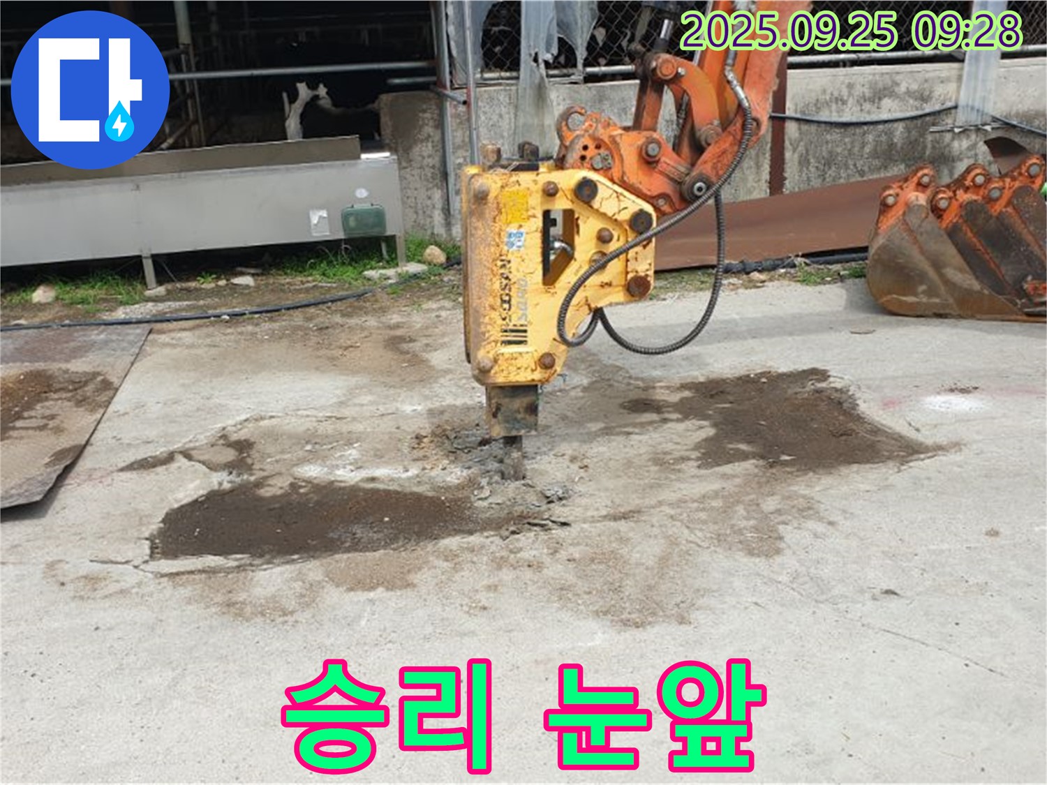 양주시 백석읍 복지리 누수 - 콘크리트 파쇄, 누수와의 전쟁 승리 눈앞