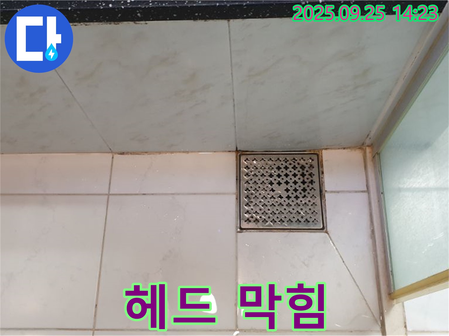 샤워기 헤드 막힘 - 청소 작업으로 해결