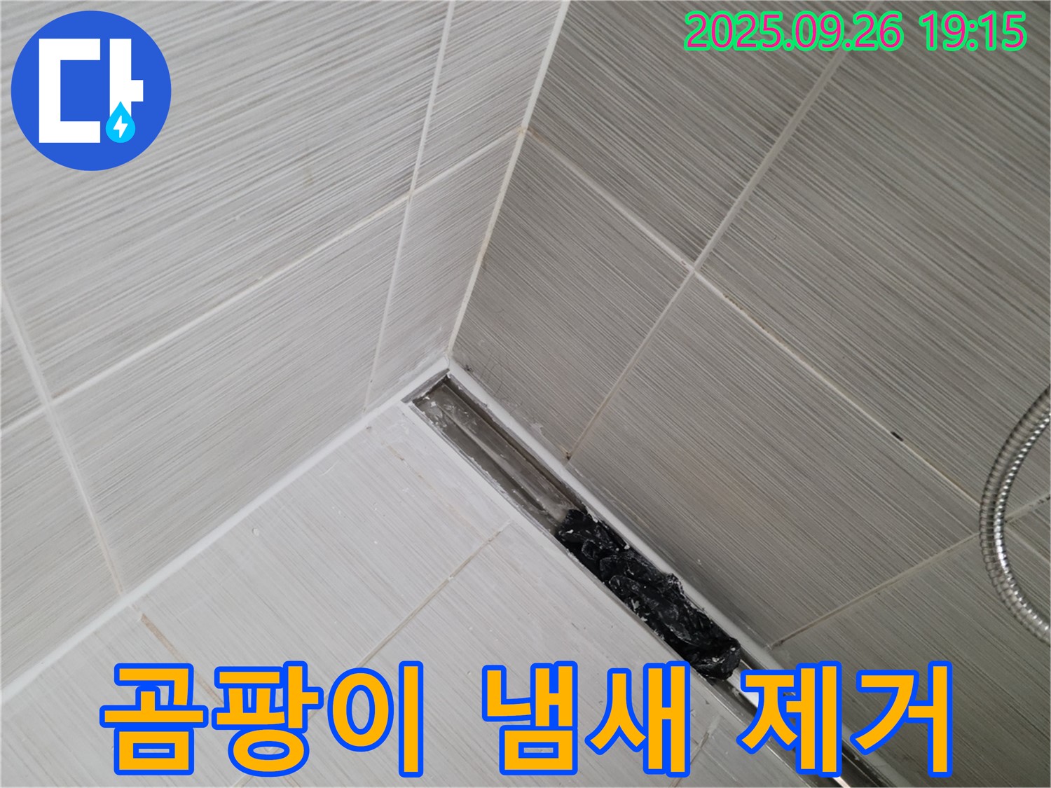 동두천 누수 - 샤워 트렌치 막힘, 곰팡이 냄새 완벽 제거, 쾌적한 욕실 환경 조성