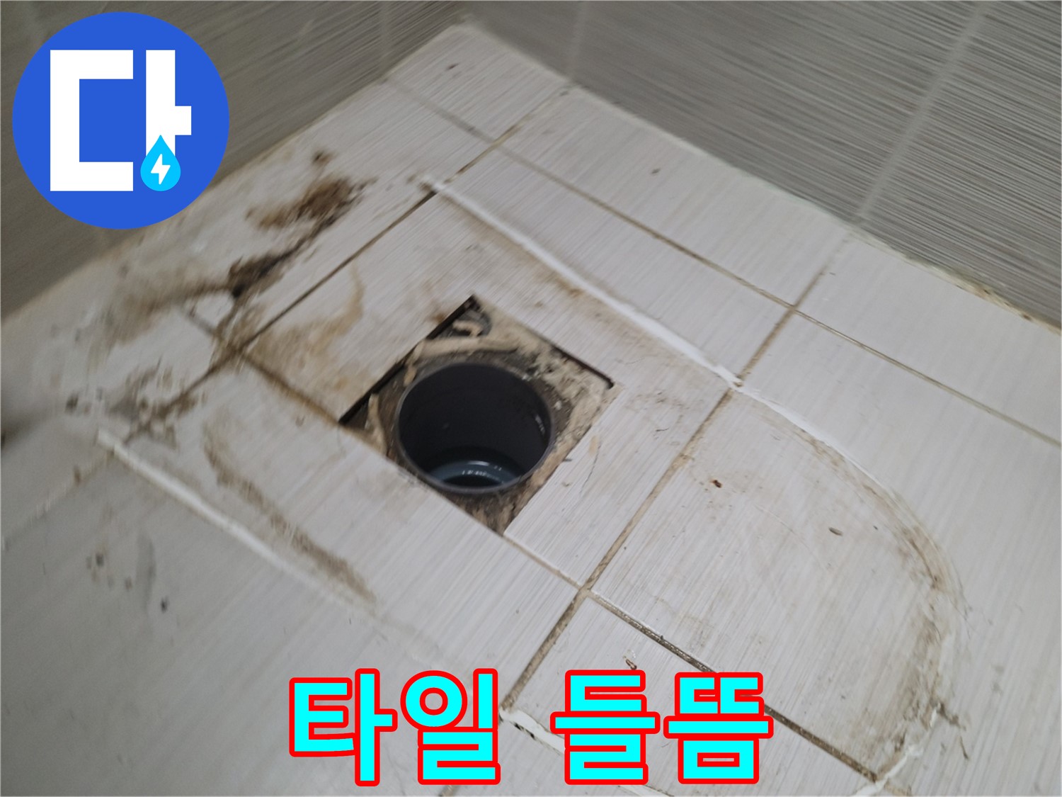 배수구 주변 - 타일 들뜸 재점검