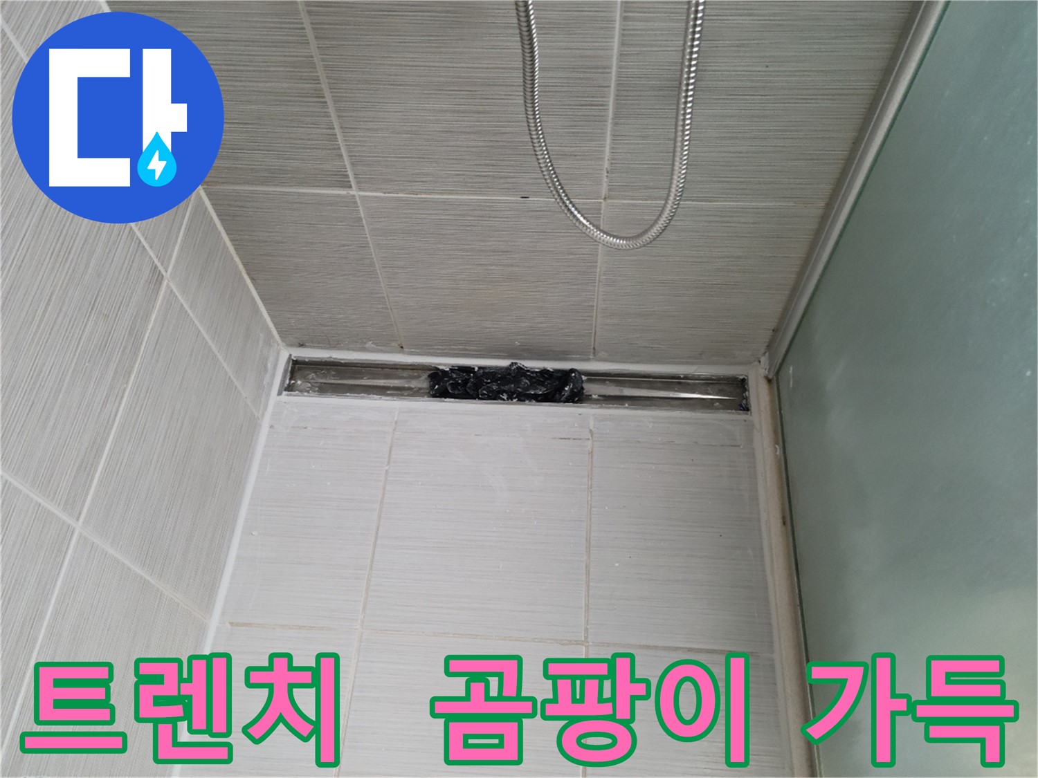 샤워부스 트렌치 - 곰팡이 가득! 누수 의심