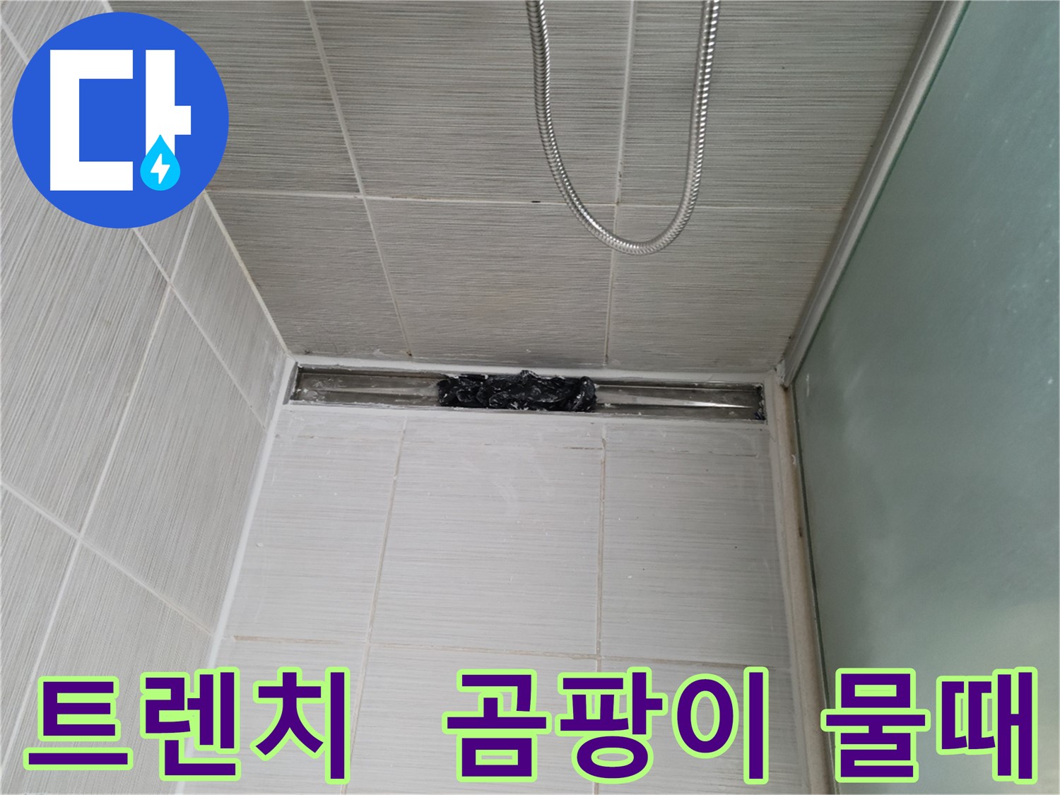 샤워부스 트렌치 - 곰팡이와 물때의 콜라보