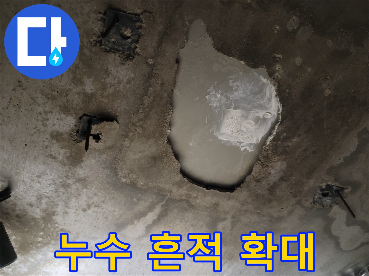천장 누수 - 누수 흔적 확대 - 정밀 분석