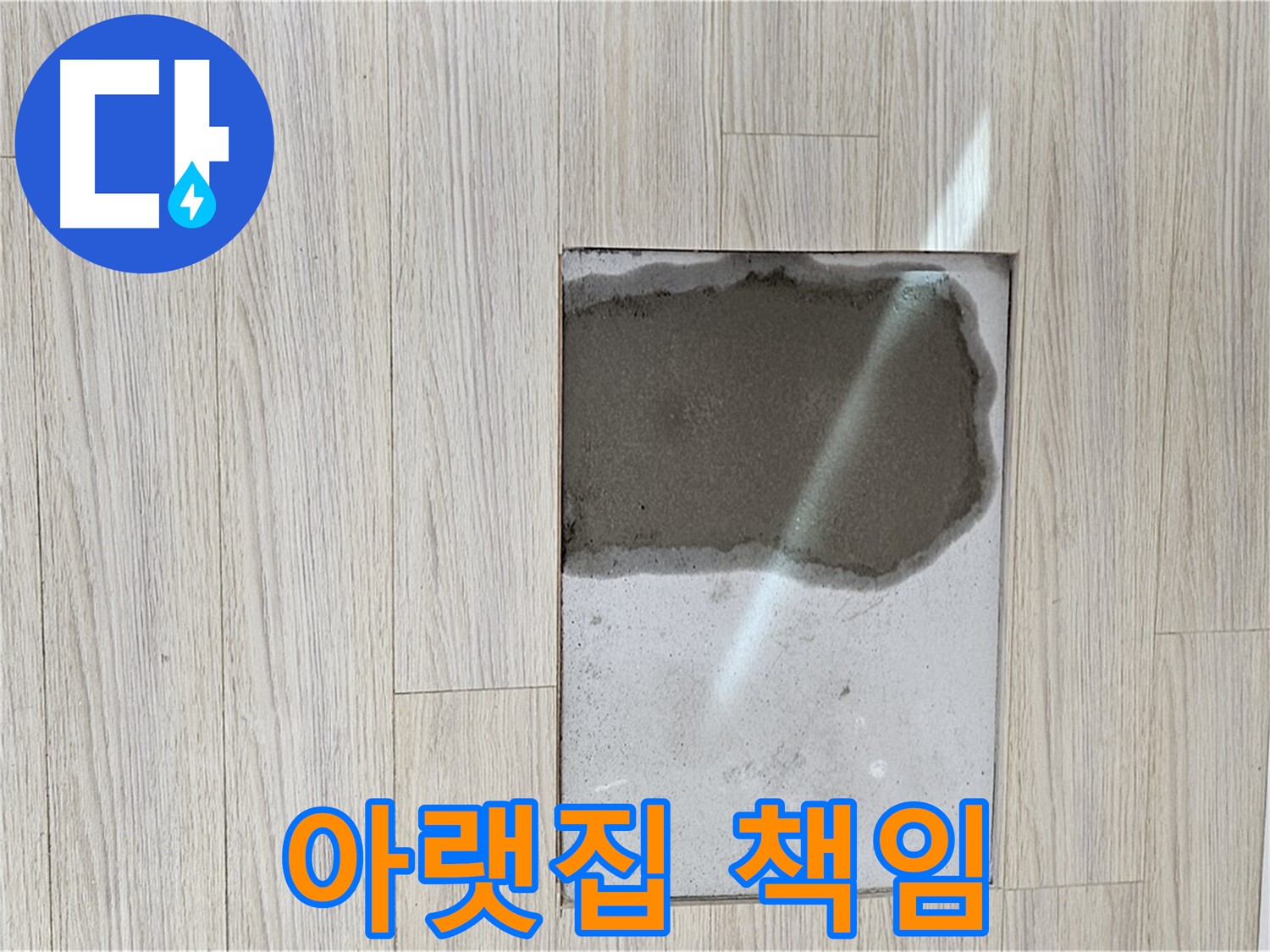 현대시티 장판 누수 - 아랫집 피해, 책임 소재 확인
