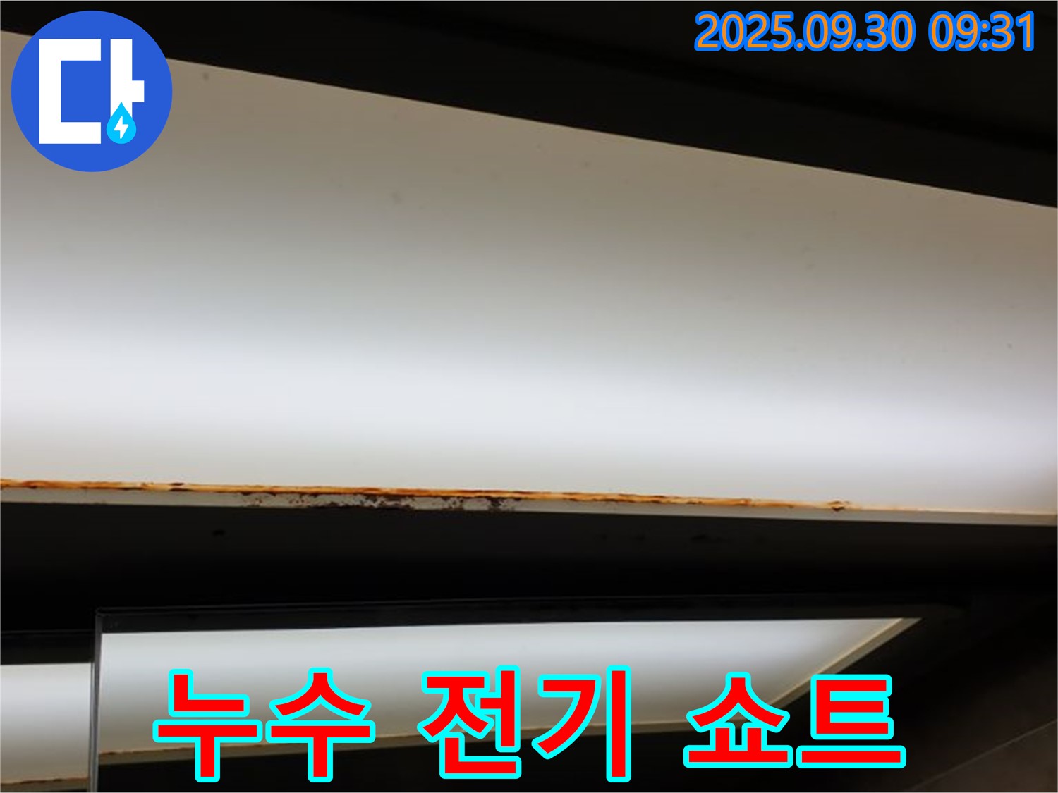 양주 광적면 석우리 누수 - 형광등 누수! 전기 쇼트 위험! 즉시 점검