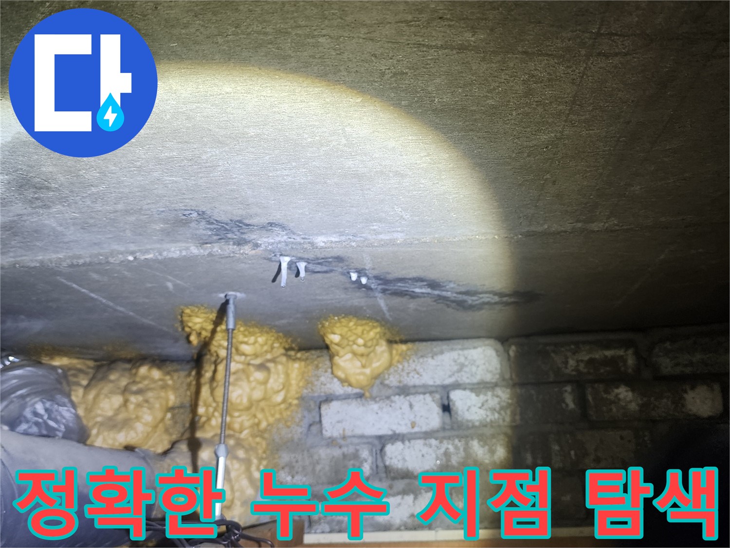 첨단 장비 이용한 벽 누수 탐지