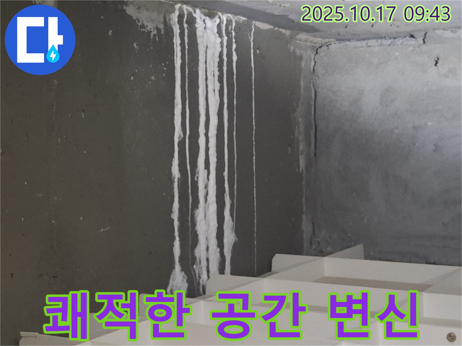 분당 봇들마을2단지 아파트 계단 석회수 누출 - 누수 완벽 차단, 쾌적한 공간으로 변신