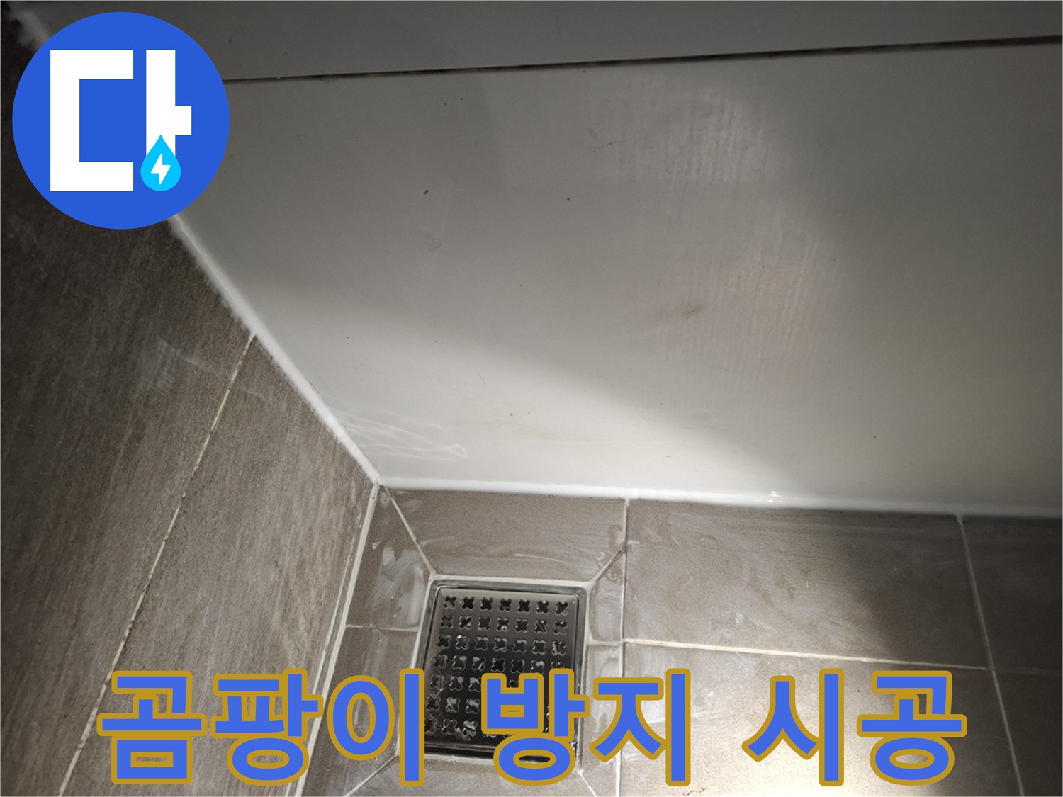 분당 정자 욕실 실리콘 곰팡이 제거 후 방지 실리콘 시공