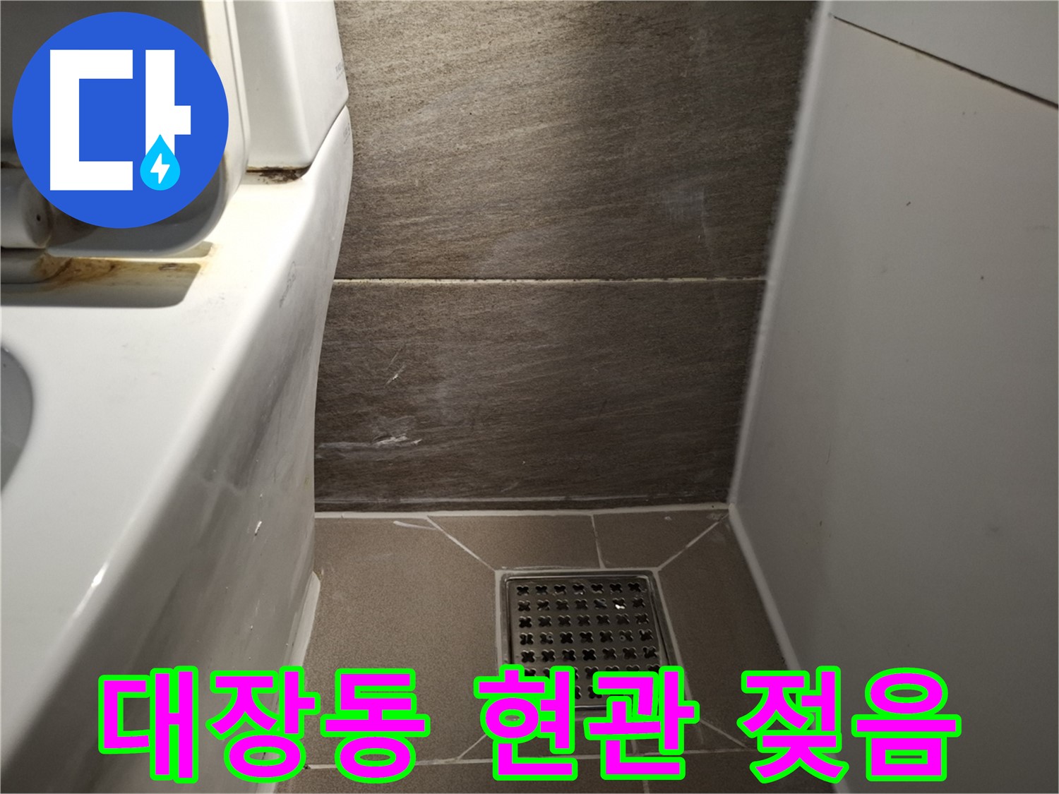 판교 대장동 현관문 주변 벽 젖음 - 빗물 누수 의심